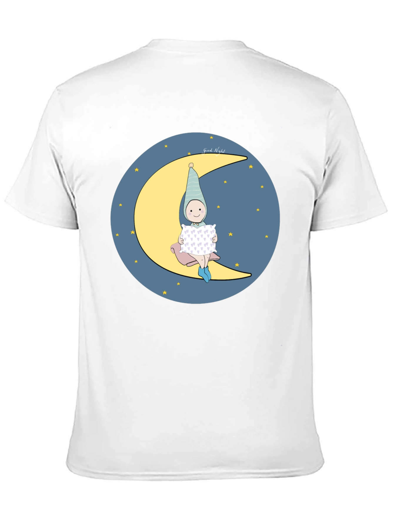 Sleepy Moon Kid Graphic Tee - Black