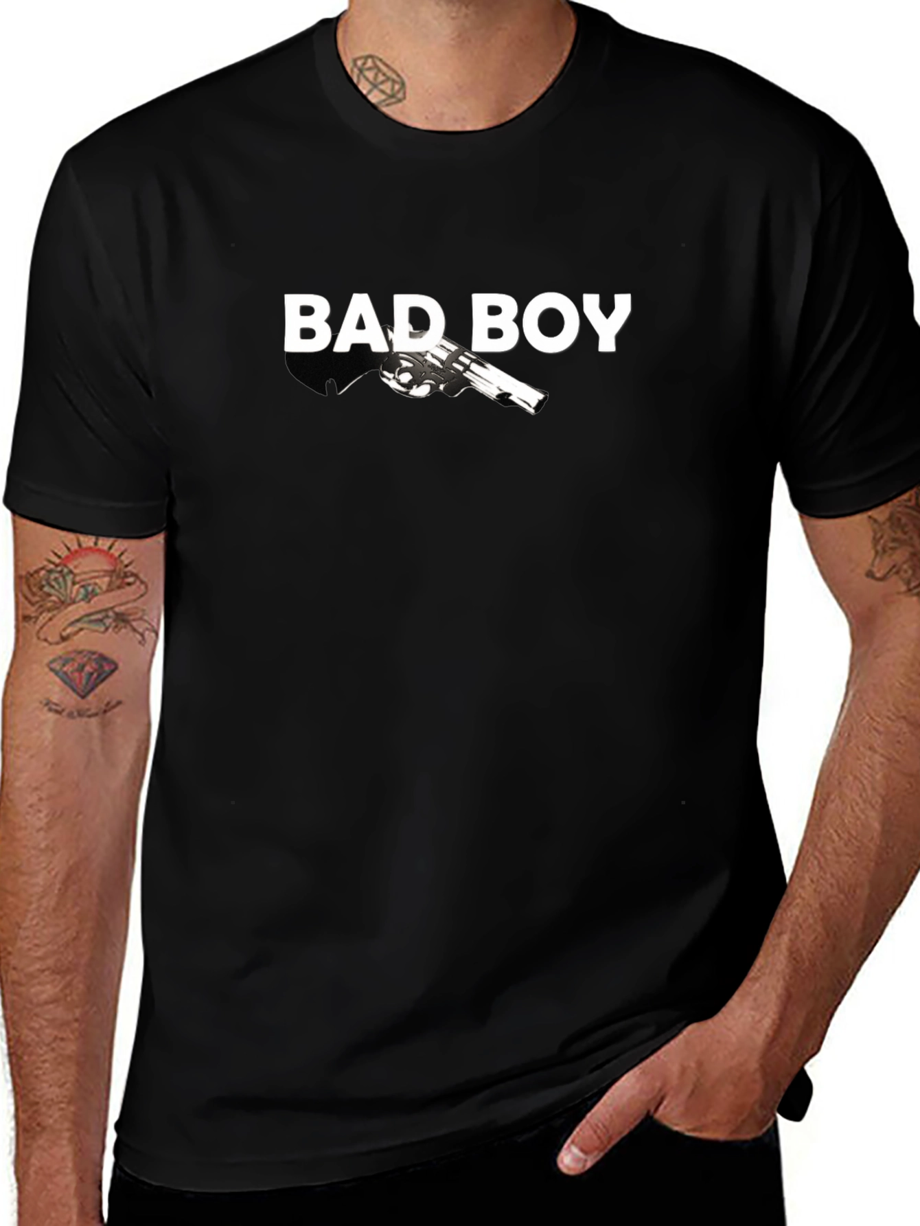 Bad Boy Graphic Print Black T-Shirt