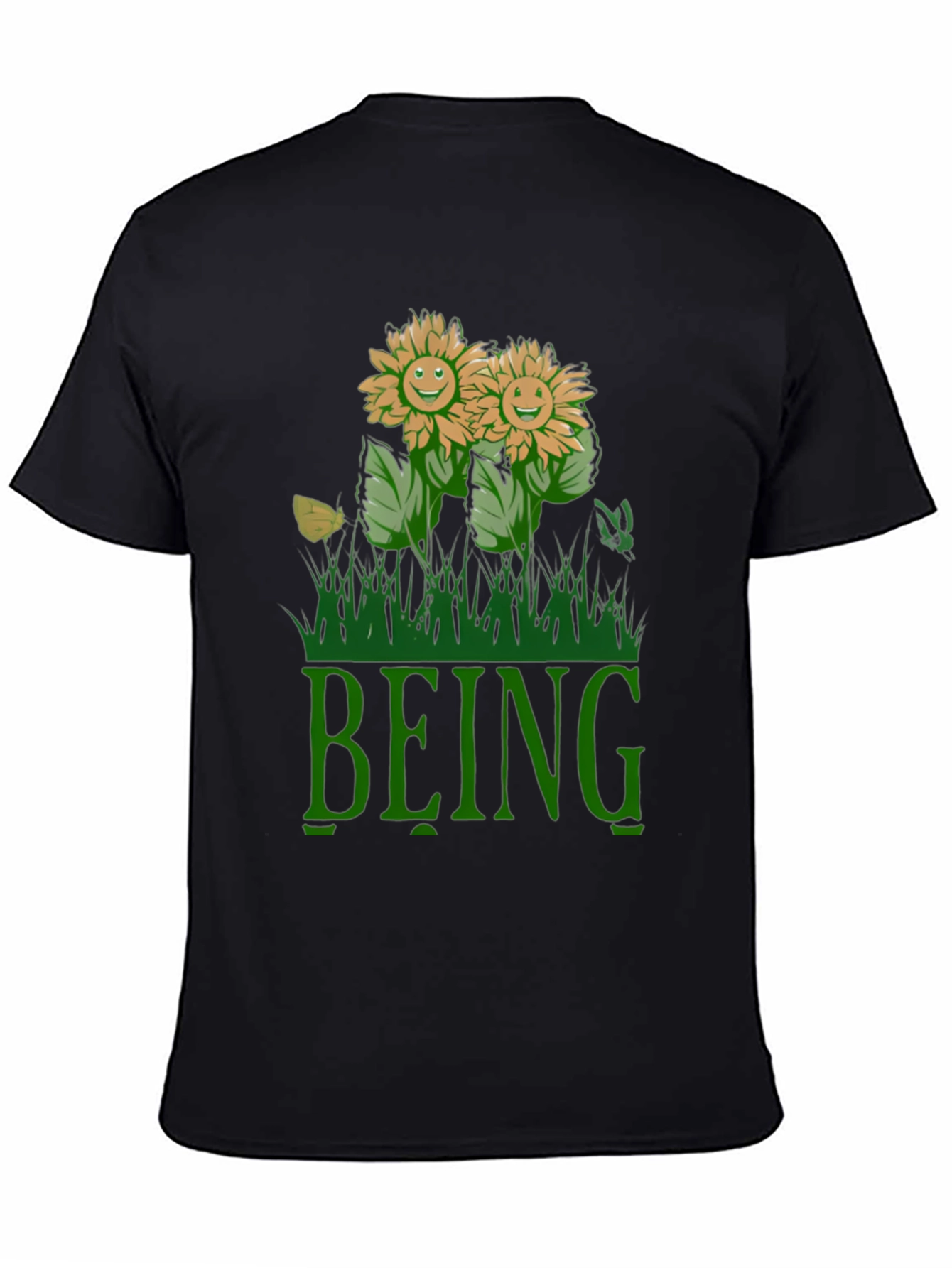 Being Sunflower Graphic T-Shirt - Black