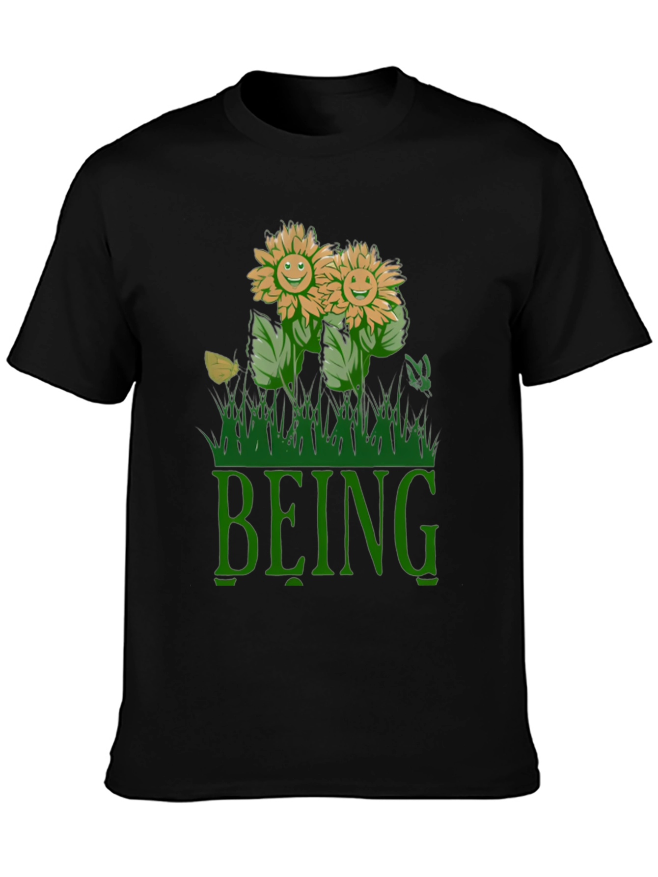Being Sunflower Graphic T-Shirt - Black