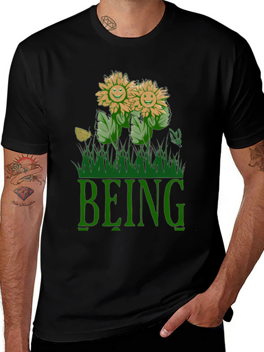 Being Sunflower Graphic T-Shirt - Black