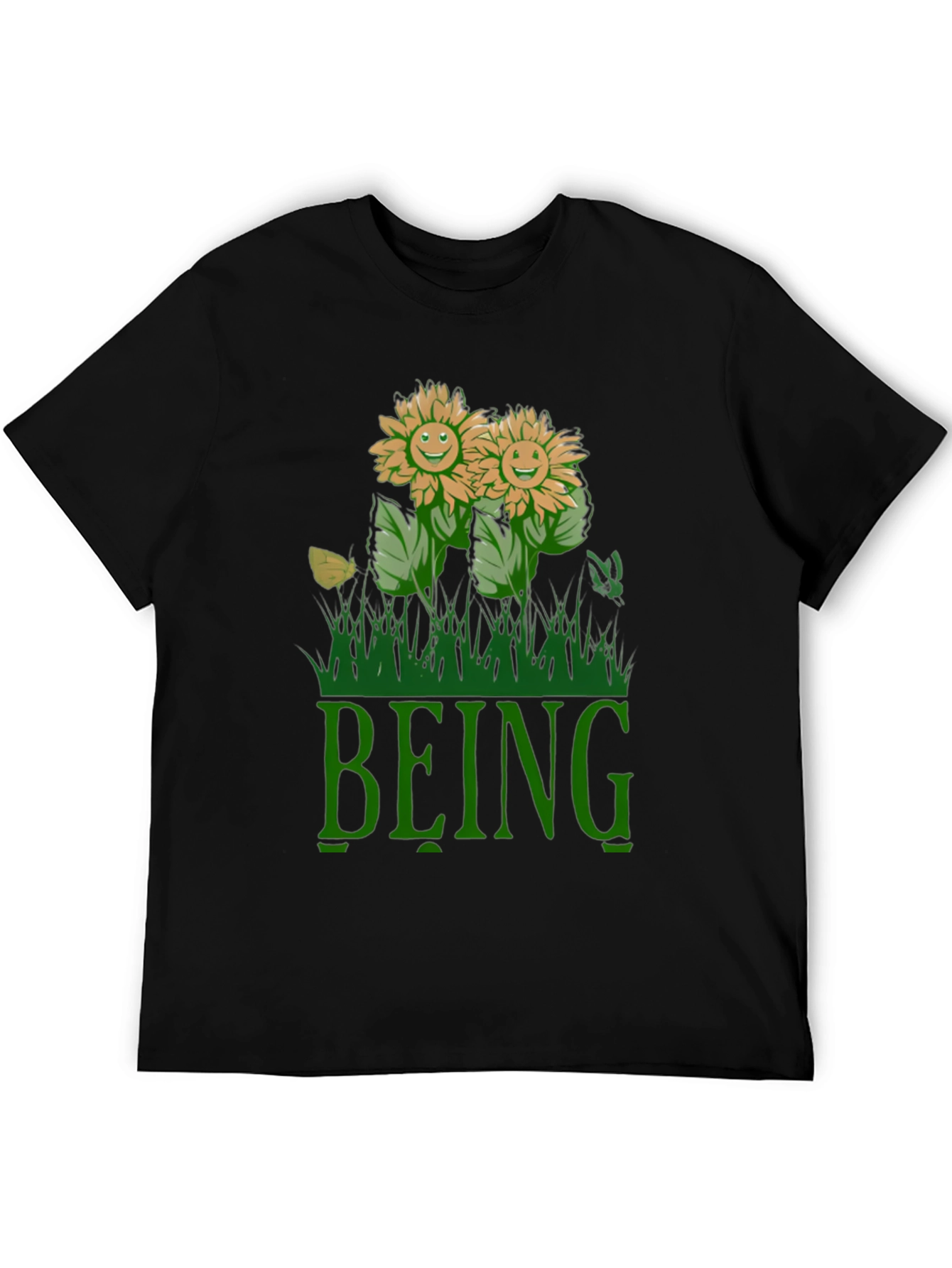 Being Sunflower Graphic T-Shirt - Black