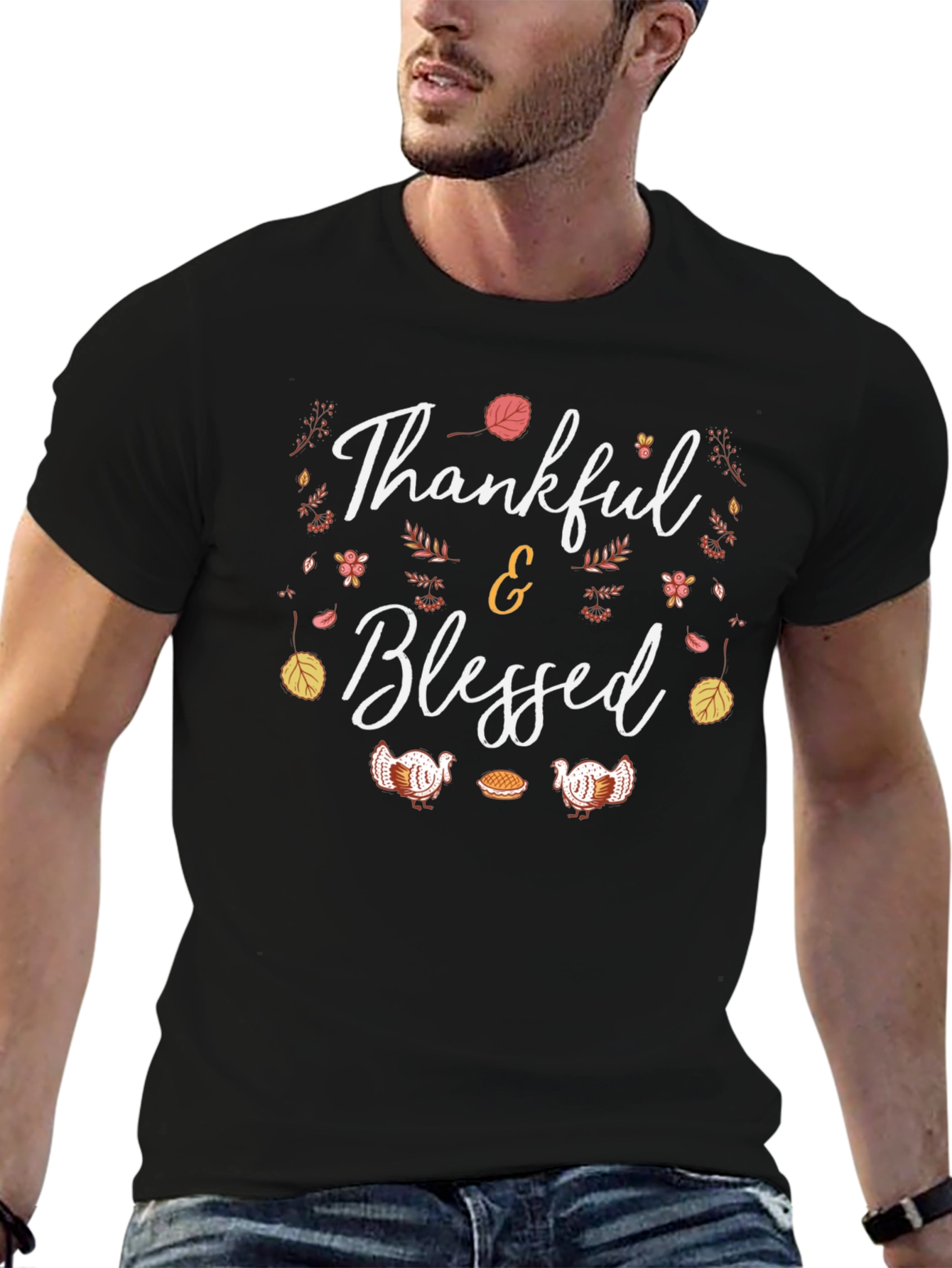 Thankful & Blessed Thanksgiving T-Shirt