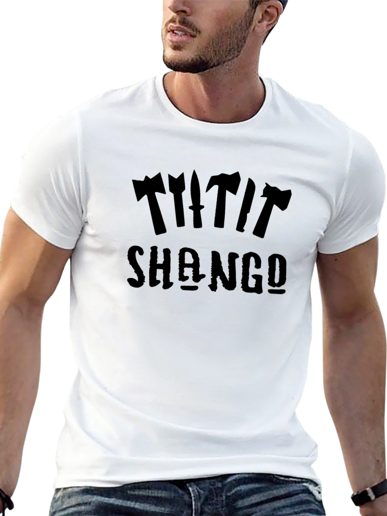 TITI SHANGO Black Graphic Tee
