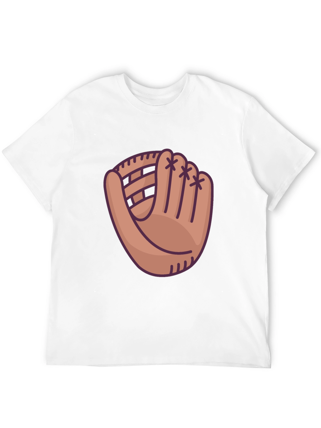Baseball Glove Graphic T-Shirt - Sporty Casual Wear