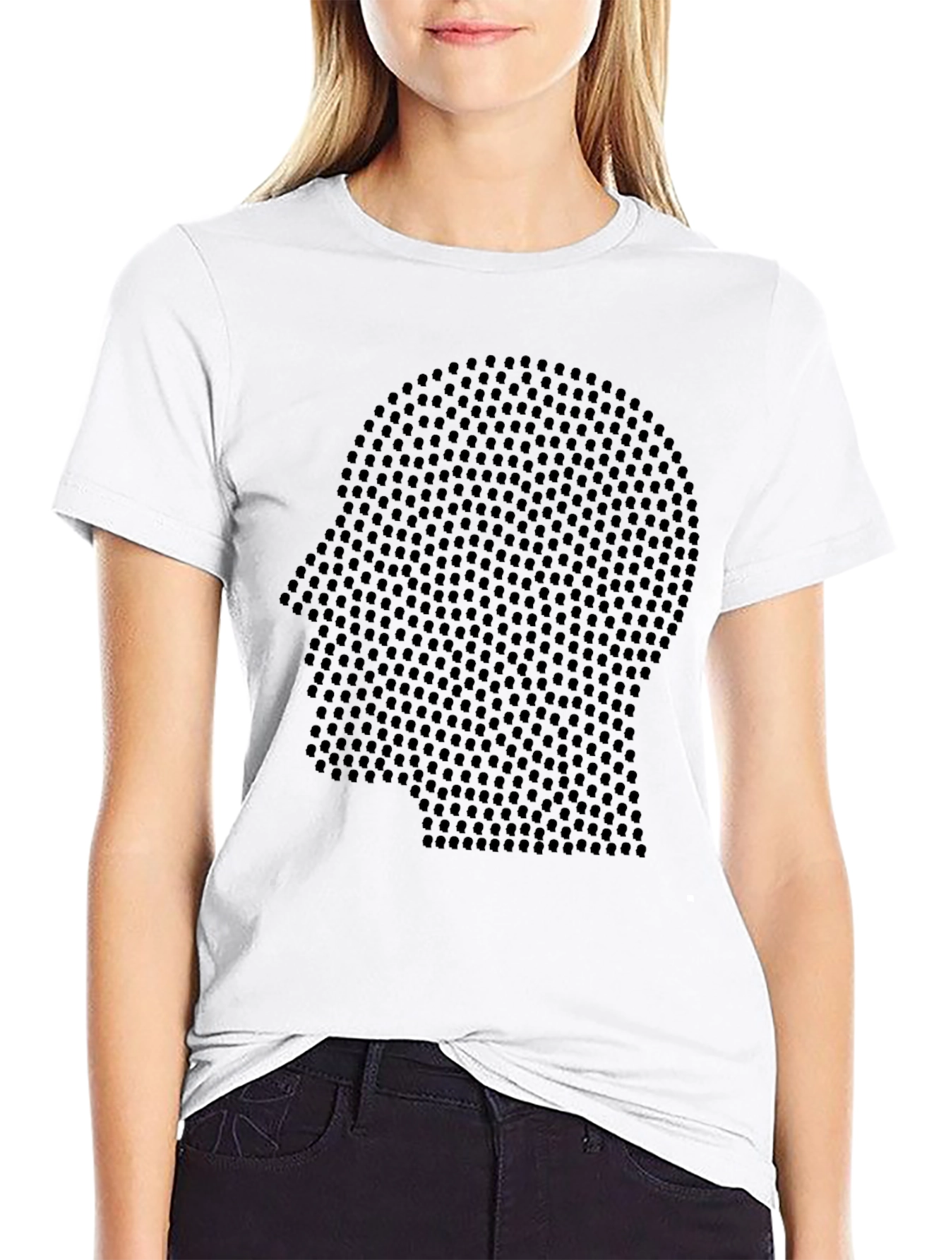 Abstract Head Graphic Tee - Modern Mens T-Shirt