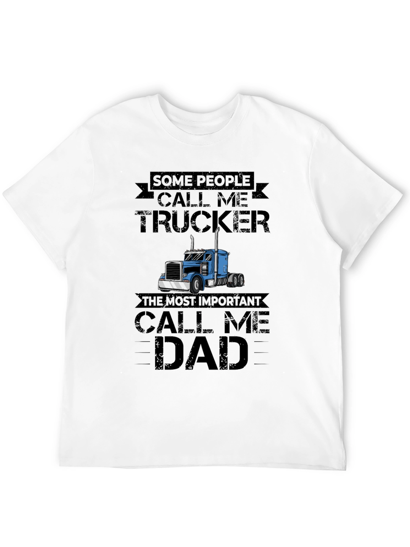 Trucker Dad Graphic Tee - Black