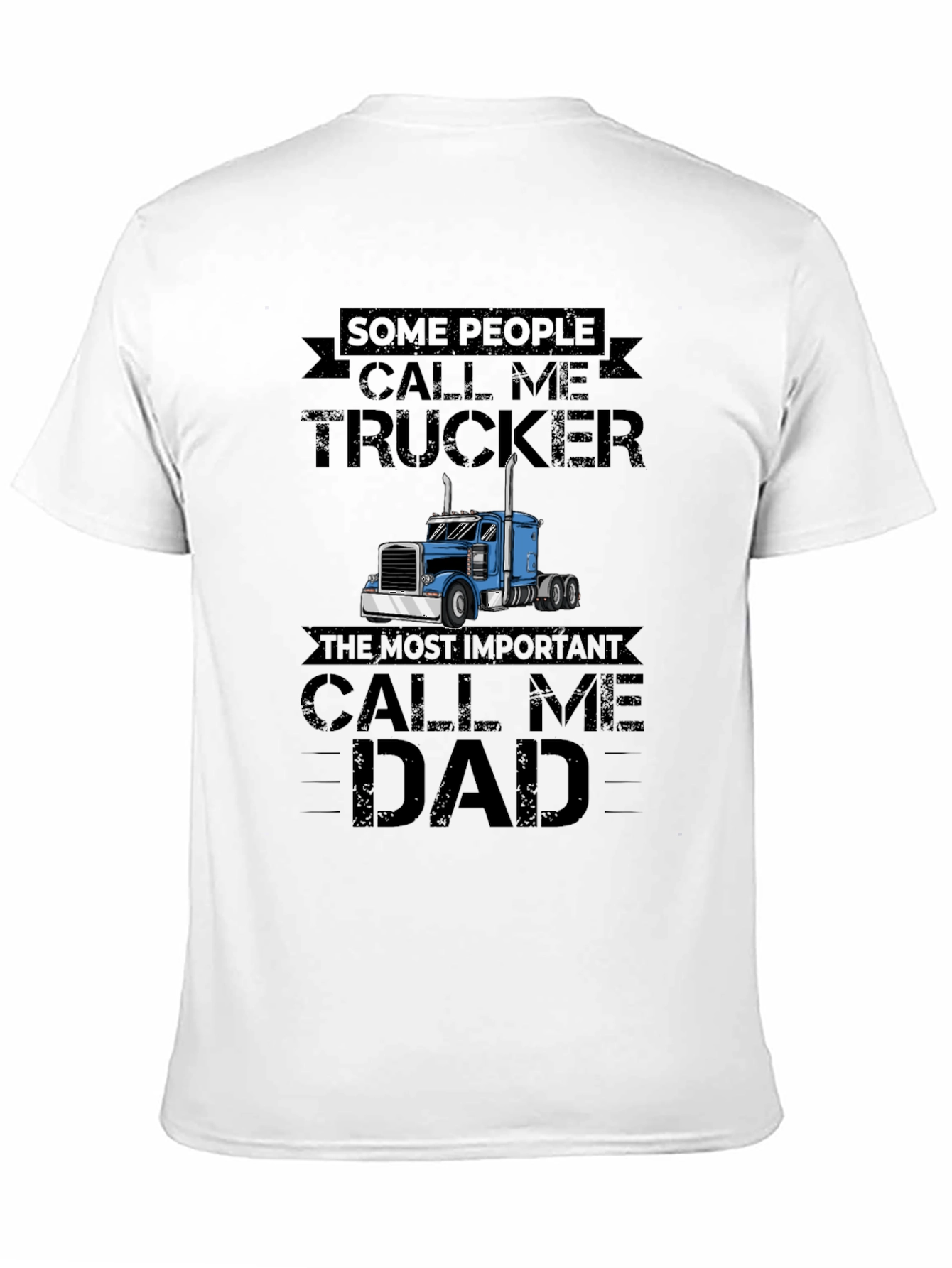 Trucker Dad Graphic Tee - Black