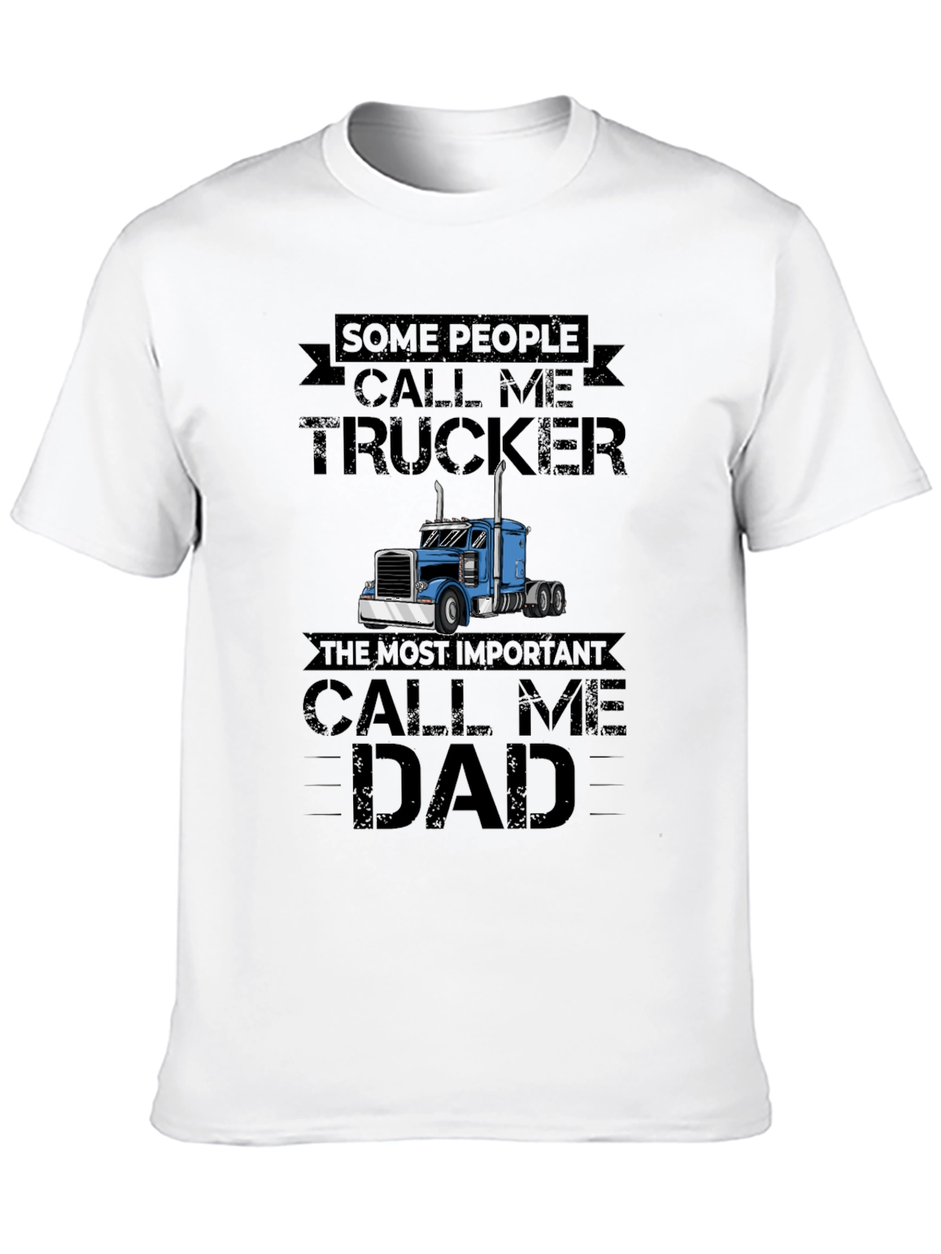 Trucker Dad Graphic Tee - Black
