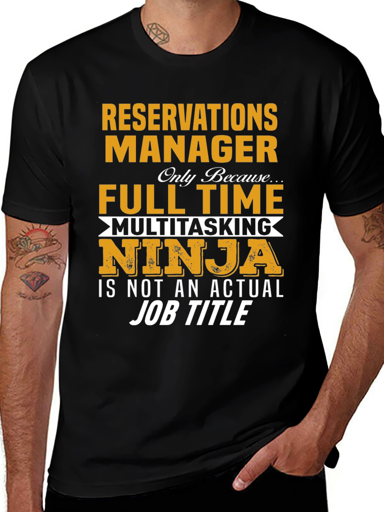 Reservations Manager Full Time Ninja T-Shirt