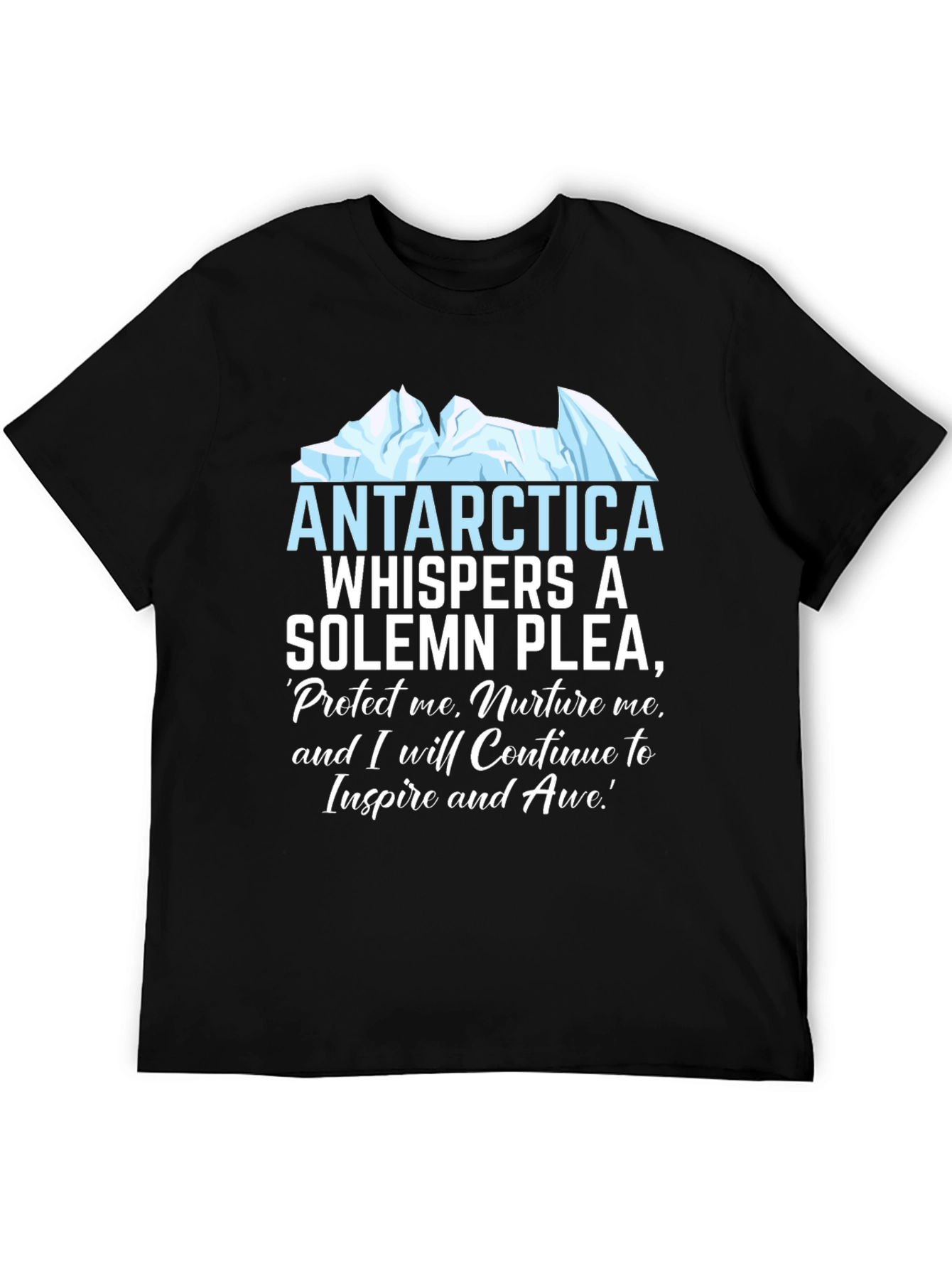 Antarctica Plea Graphic T-Shirt - Environmental Awareness Tee