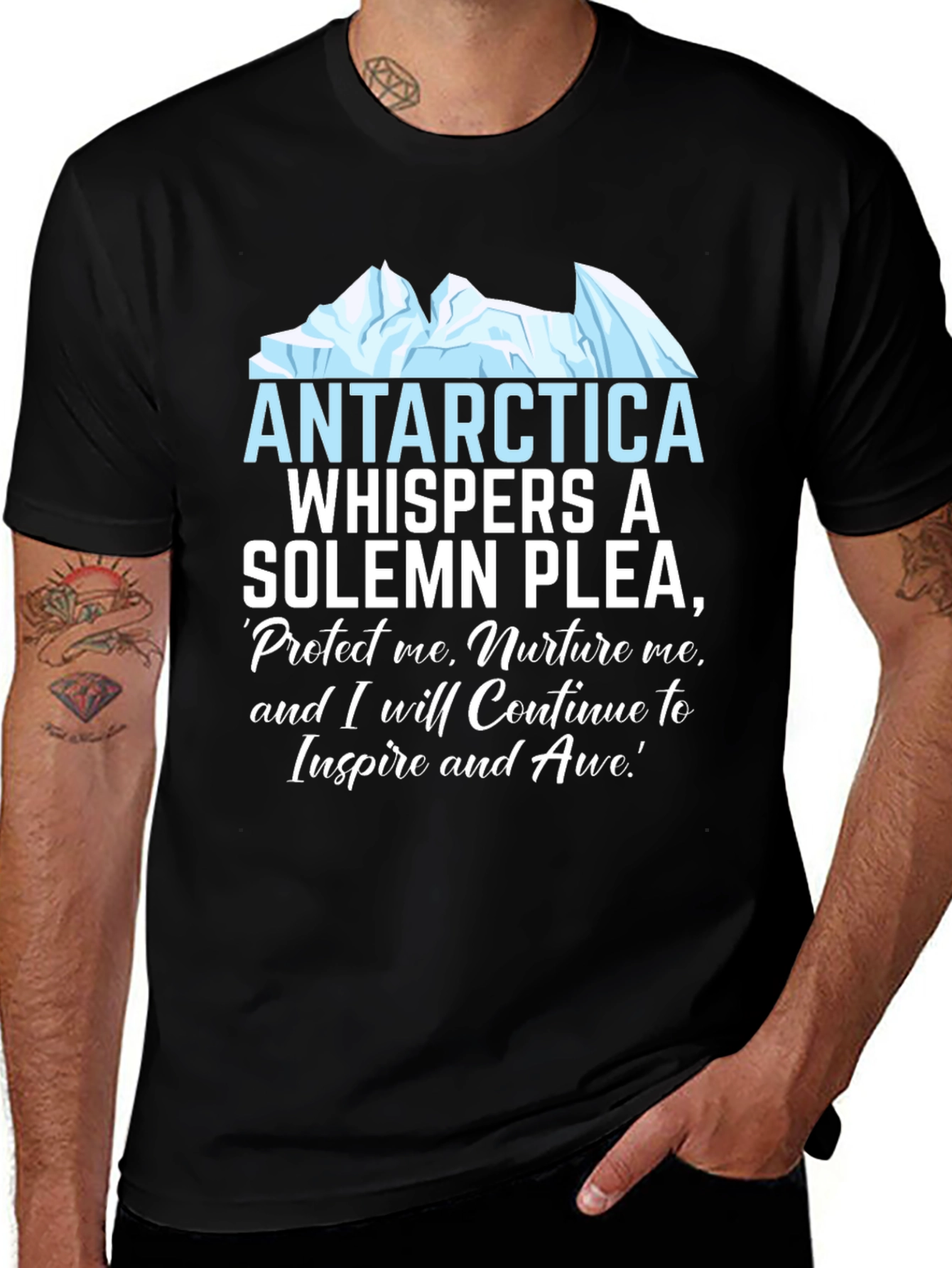 Antarctica Plea Graphic T-Shirt - Environmental Awareness Tee
