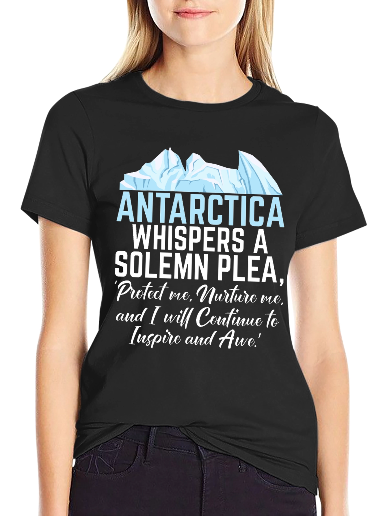 Antarctica Plea Graphic T-Shirt - Environmental Awareness Tee