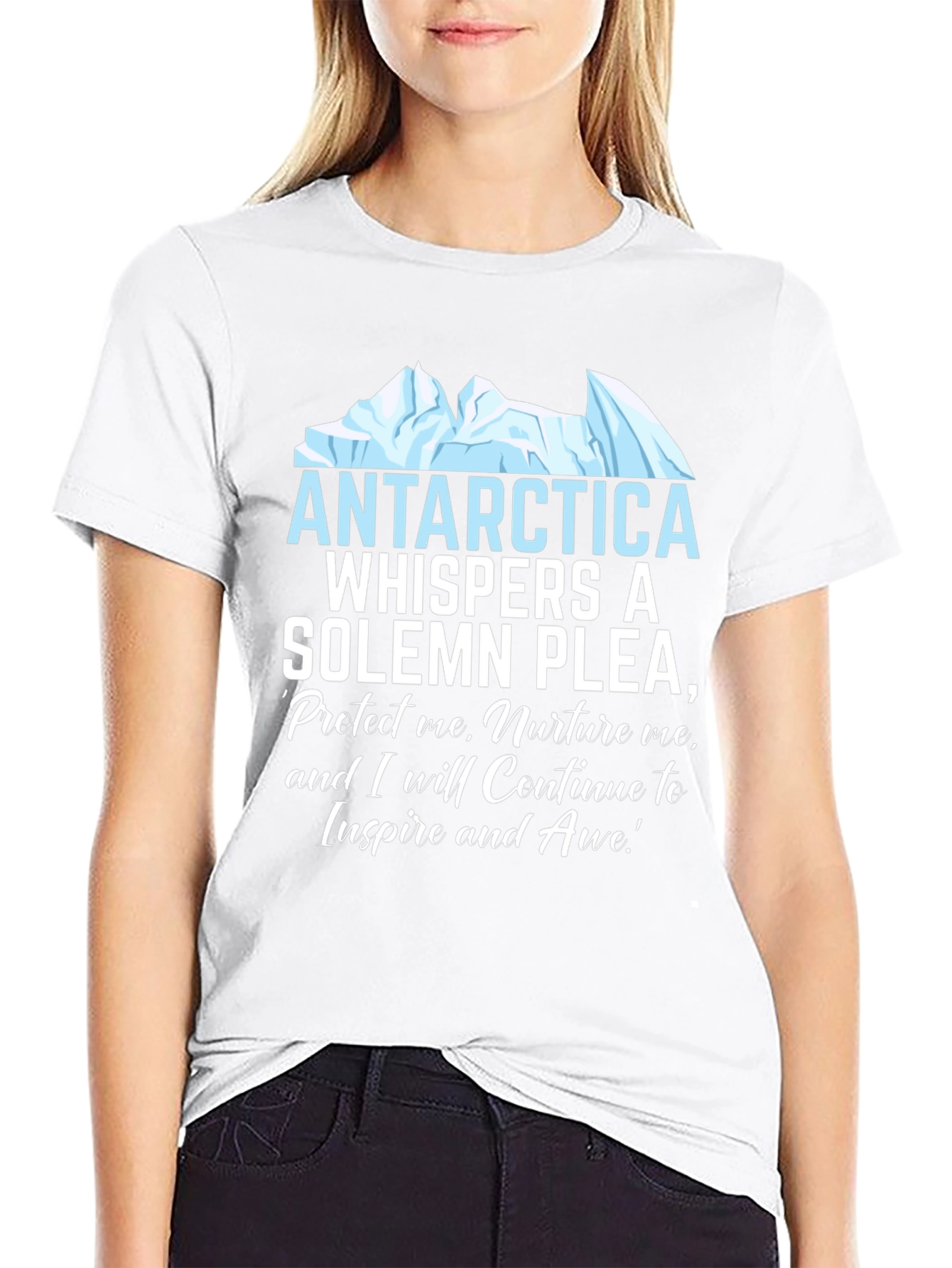 Antarctica Plea Graphic T-Shirt - Environmental Awareness Tee