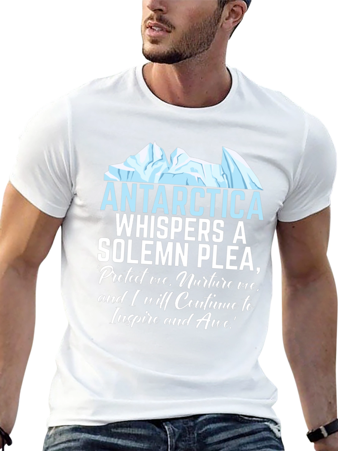 Antarctica Plea Graphic T-Shirt - Environmental Awareness Tee