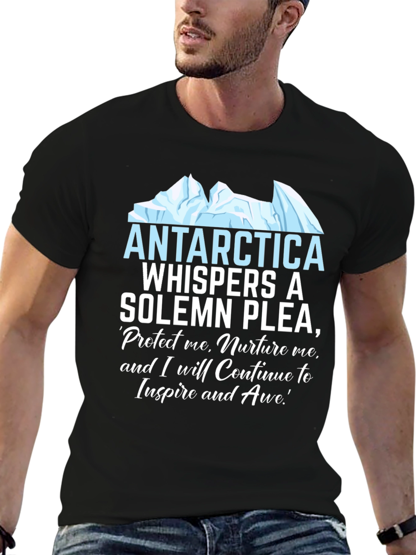 Antarctica Plea Graphic T-Shirt - Environmental Awareness Tee