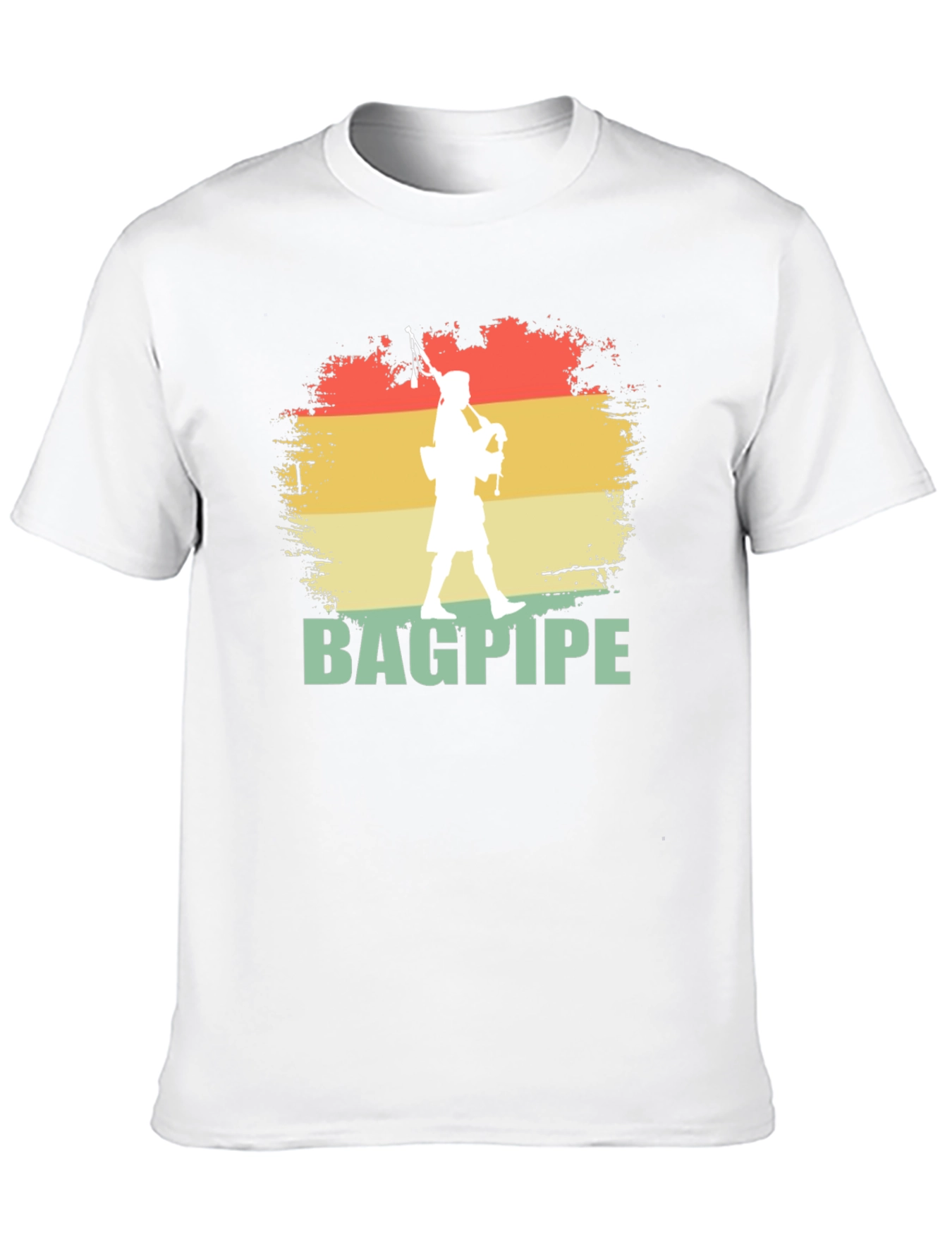 Bagpipe Player Graphic T-Shirt | Retro Style Design
