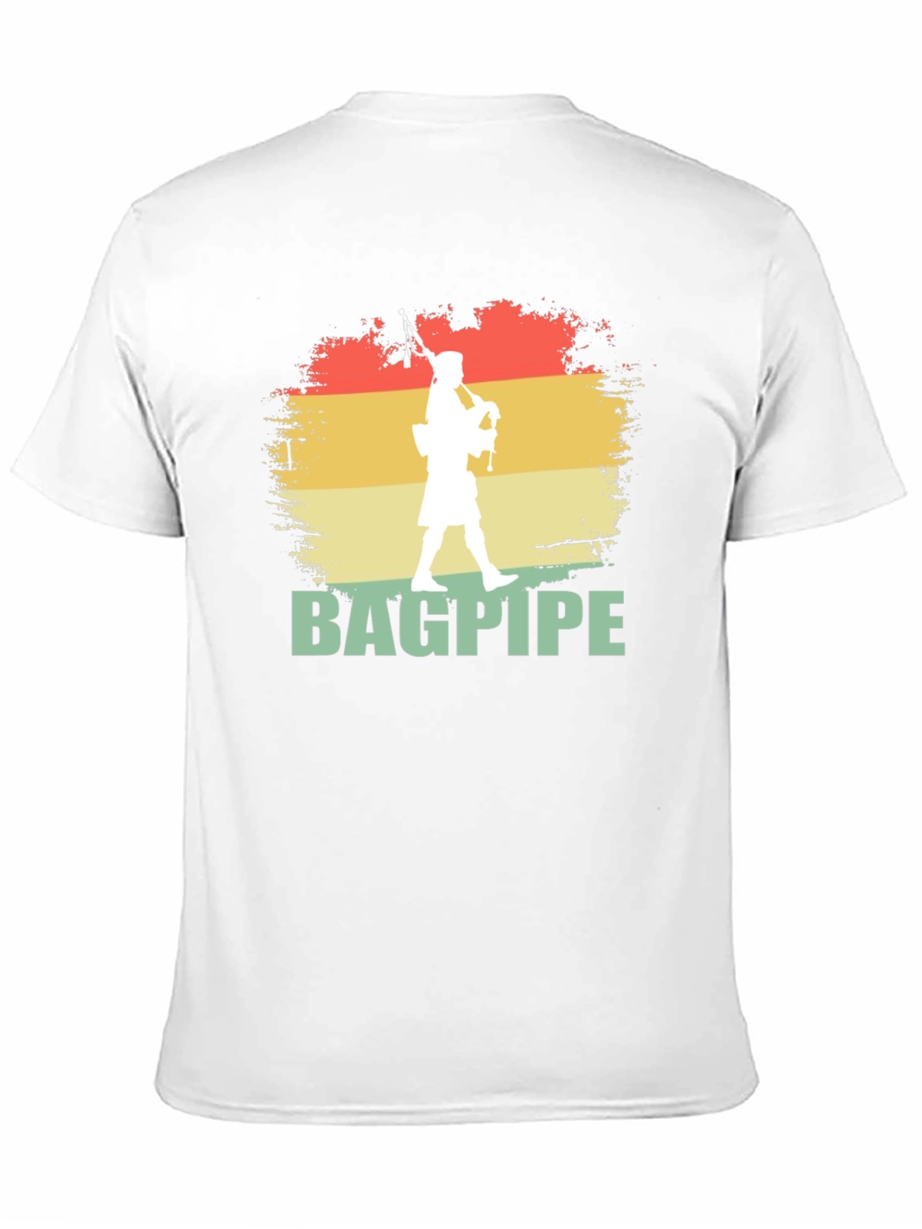 Bagpipe Player Graphic T-Shirt | Retro Style Design