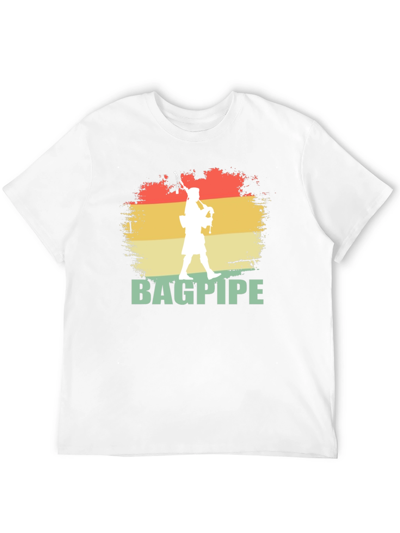 Bagpipe Player Graphic T-Shirt | Retro Style Design