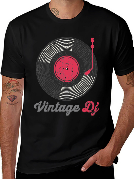 Vintage DJ Record Player Graphic Tee