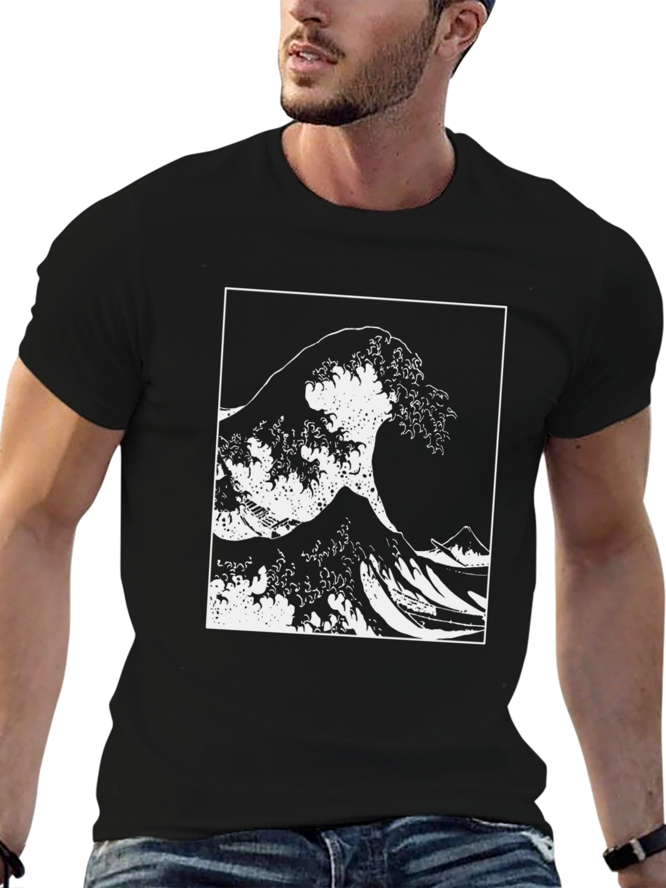 The Great Wave Tee - Black Graphic T-Shirt