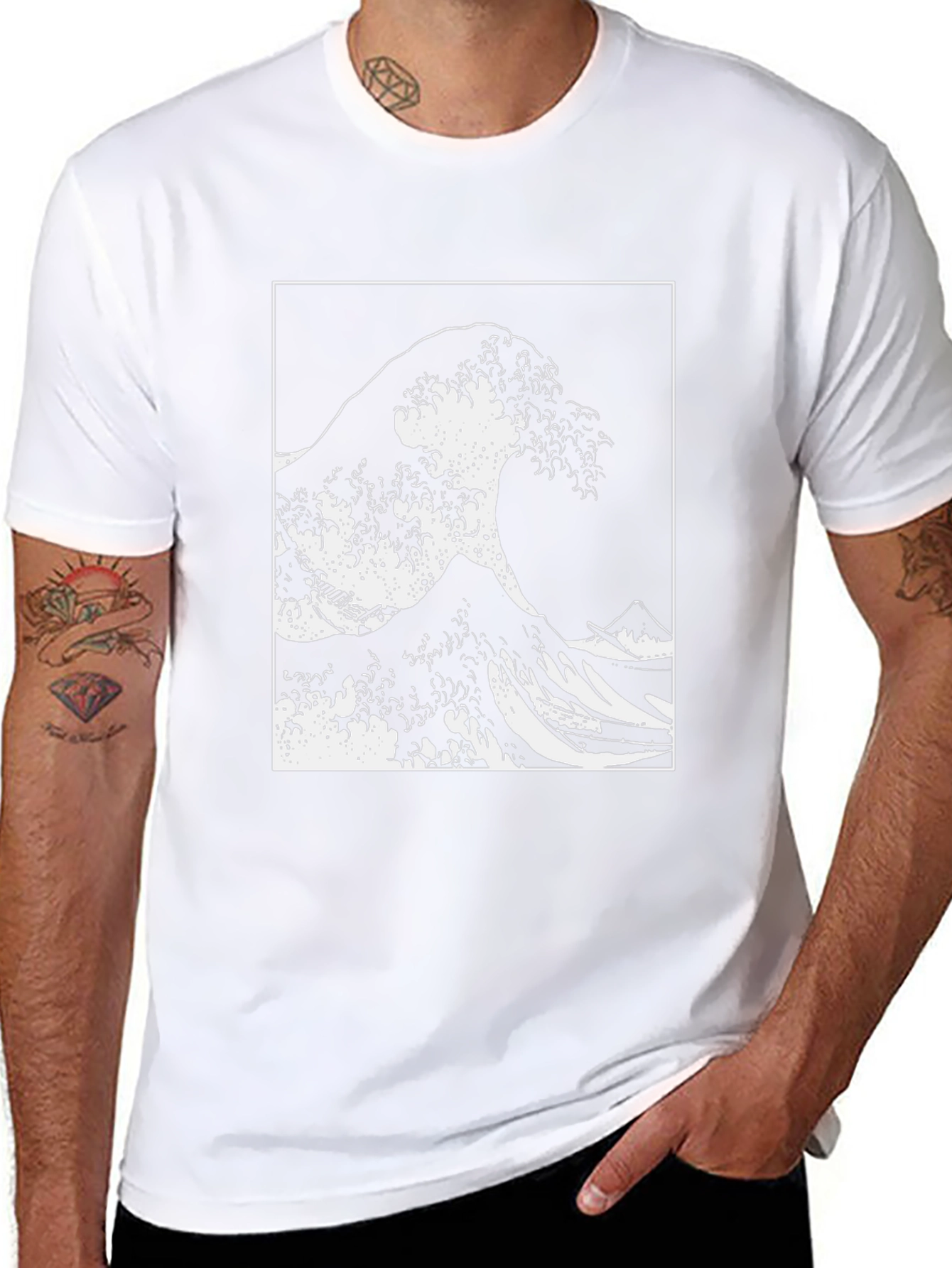 The Great Wave Tee - Black Graphic T-Shirt