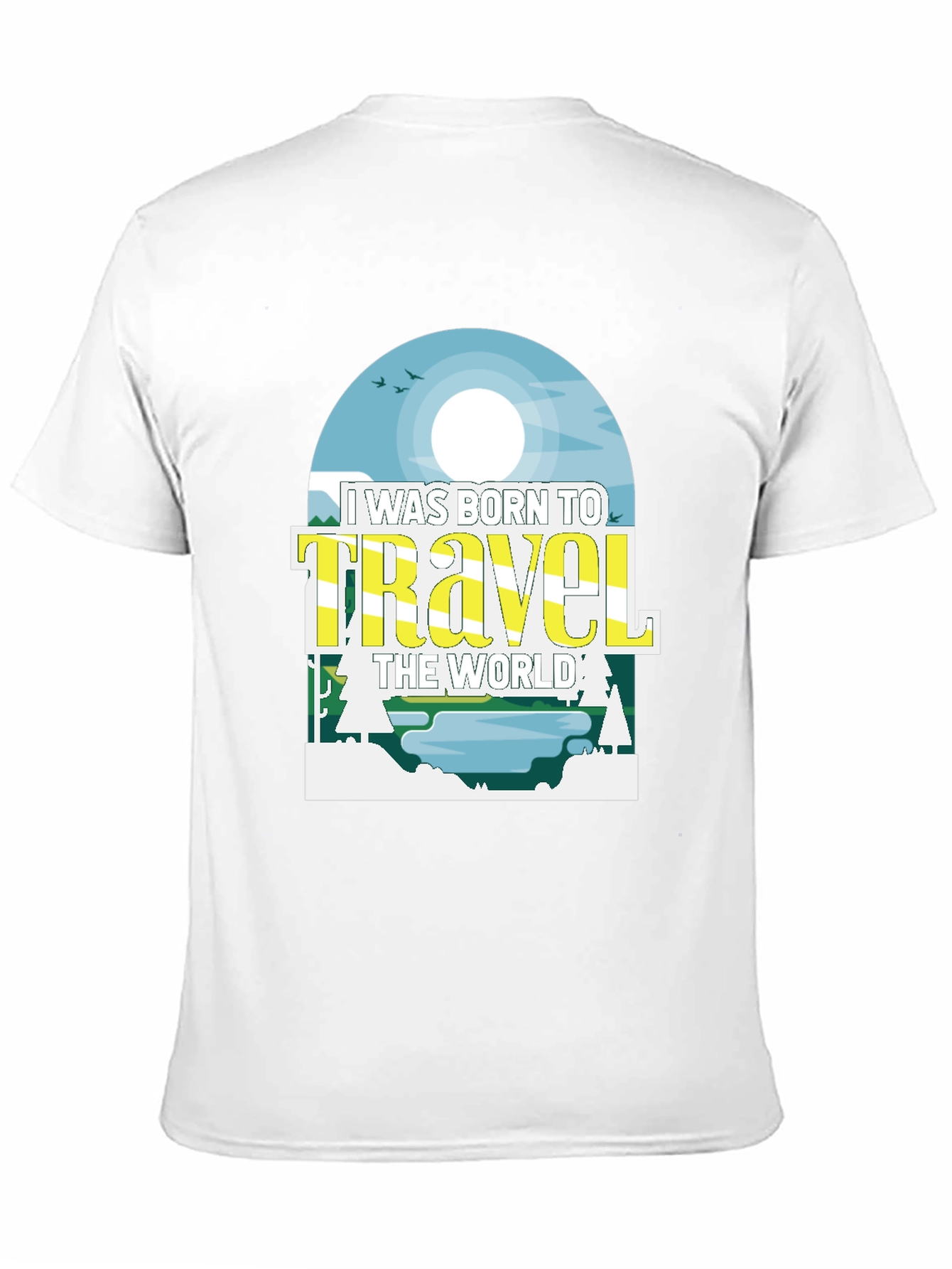 Born to Travel Black Graphic Tee