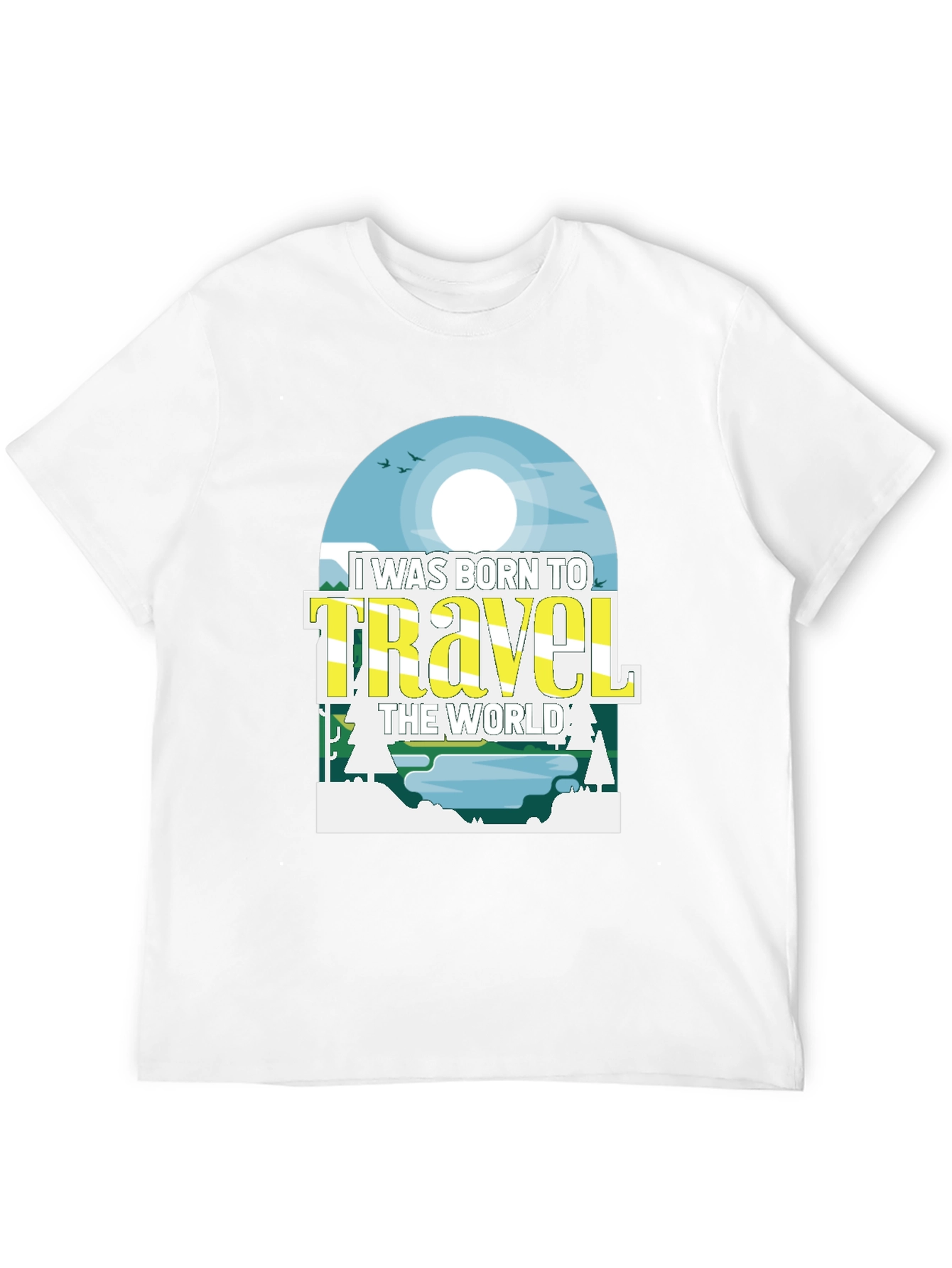 Born to Travel Black Graphic Tee