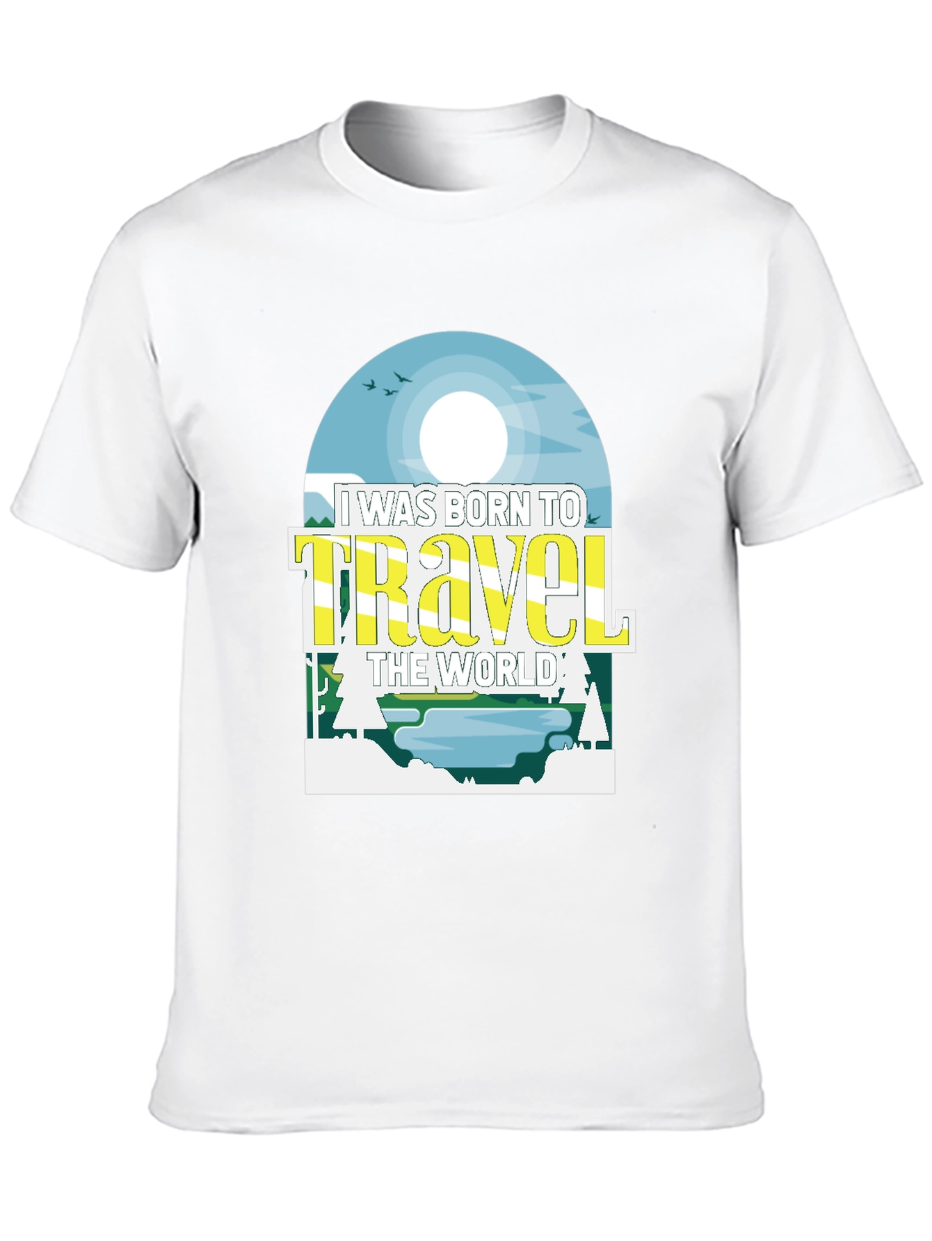 Born to Travel Black Graphic Tee