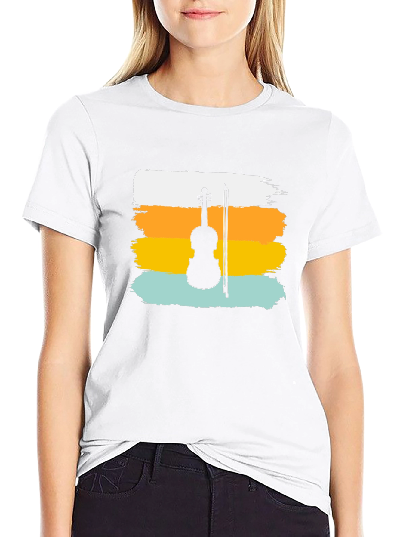 Violin Sunset Graphic Tee