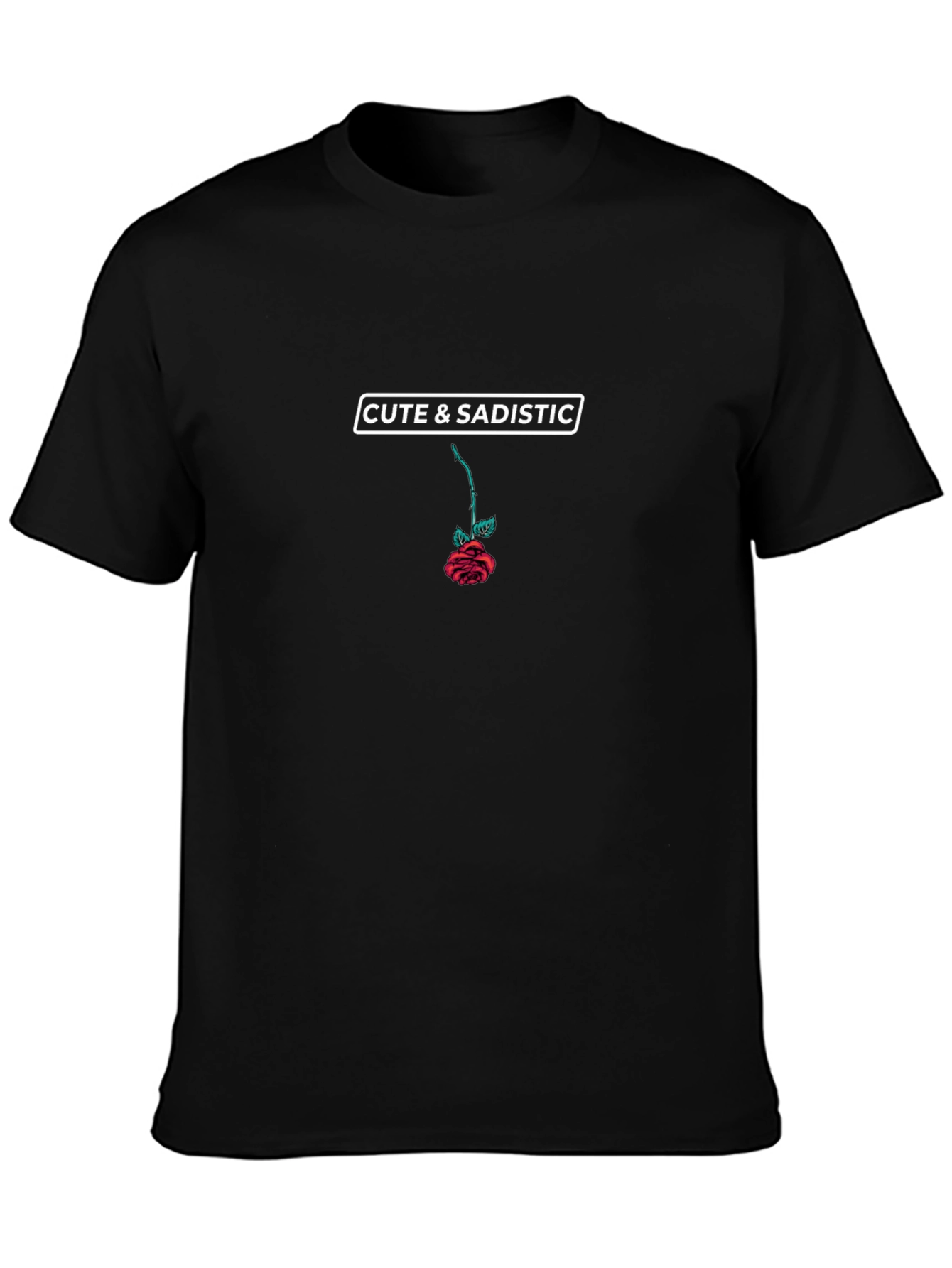 Cute & Sadistic Rose Graphic T-Shirt