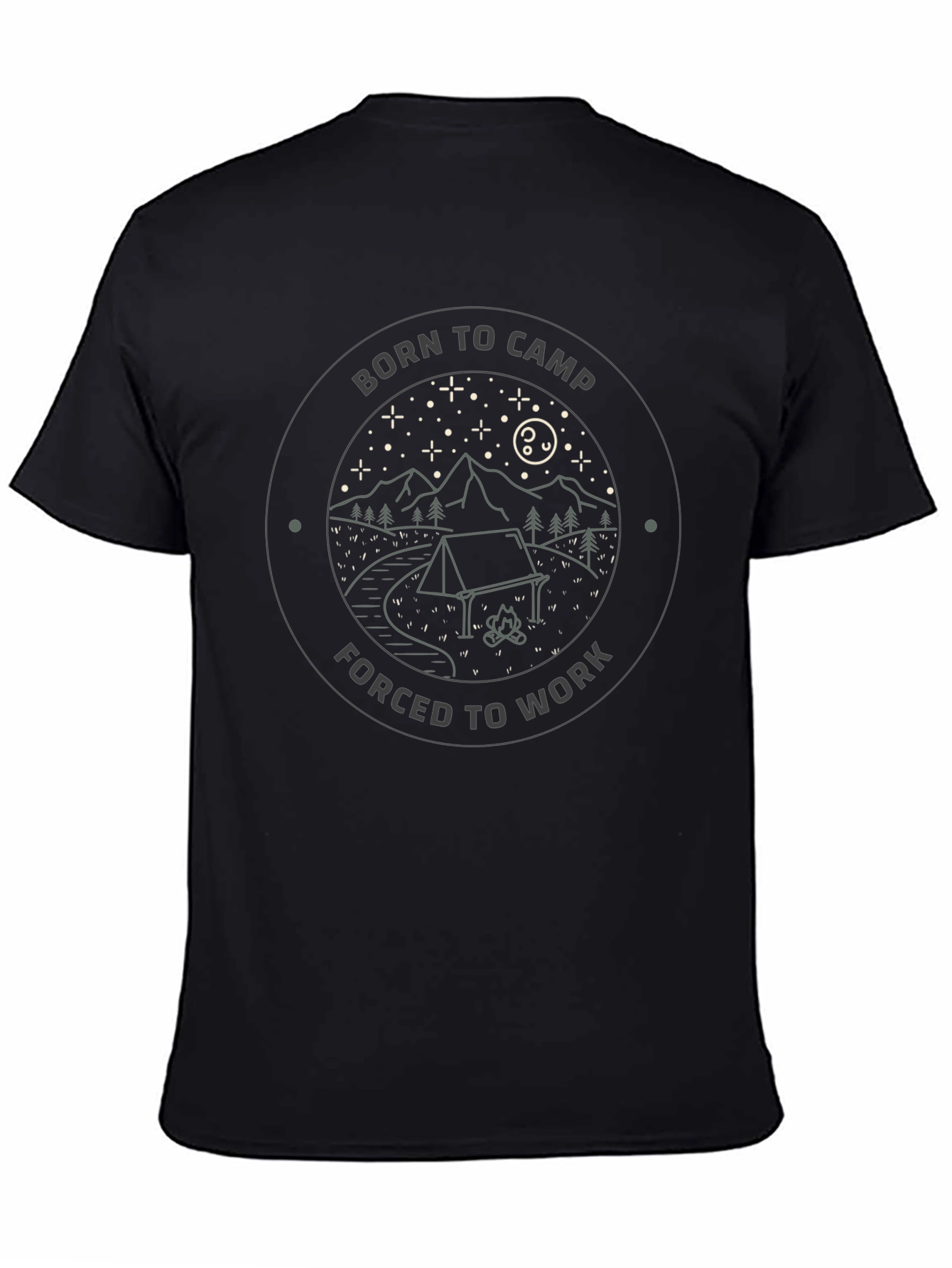 Born to Camp Black Graphic Tee