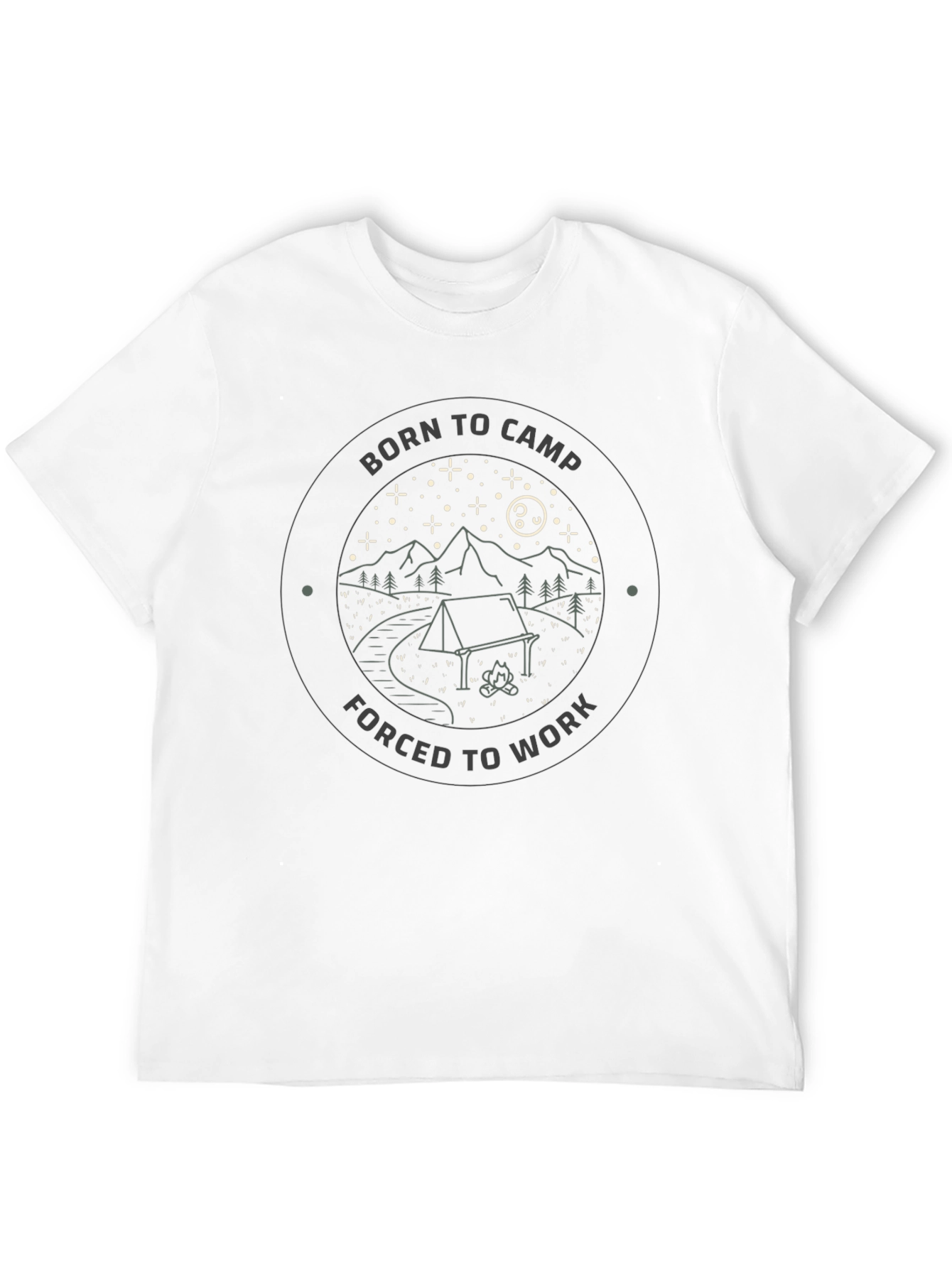 Born to Camp Black Graphic Tee