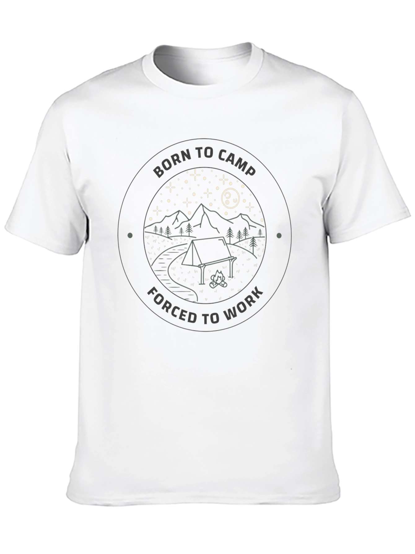 Born to Camp Black Graphic Tee