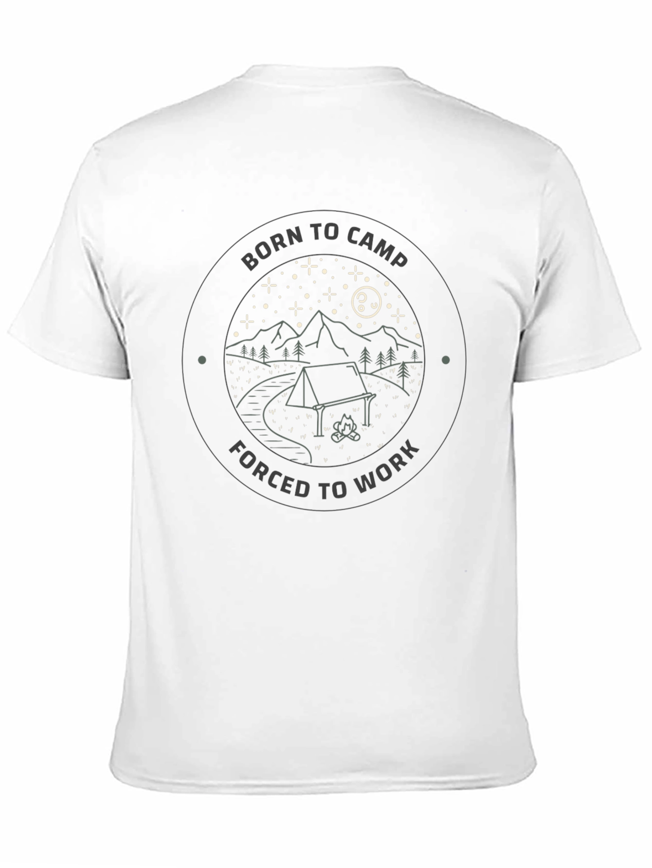 Born to Camp Black Graphic Tee