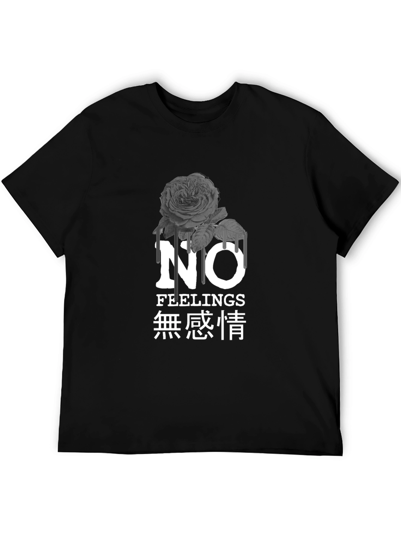 Rose Drip Graphic Tee - No Feelings