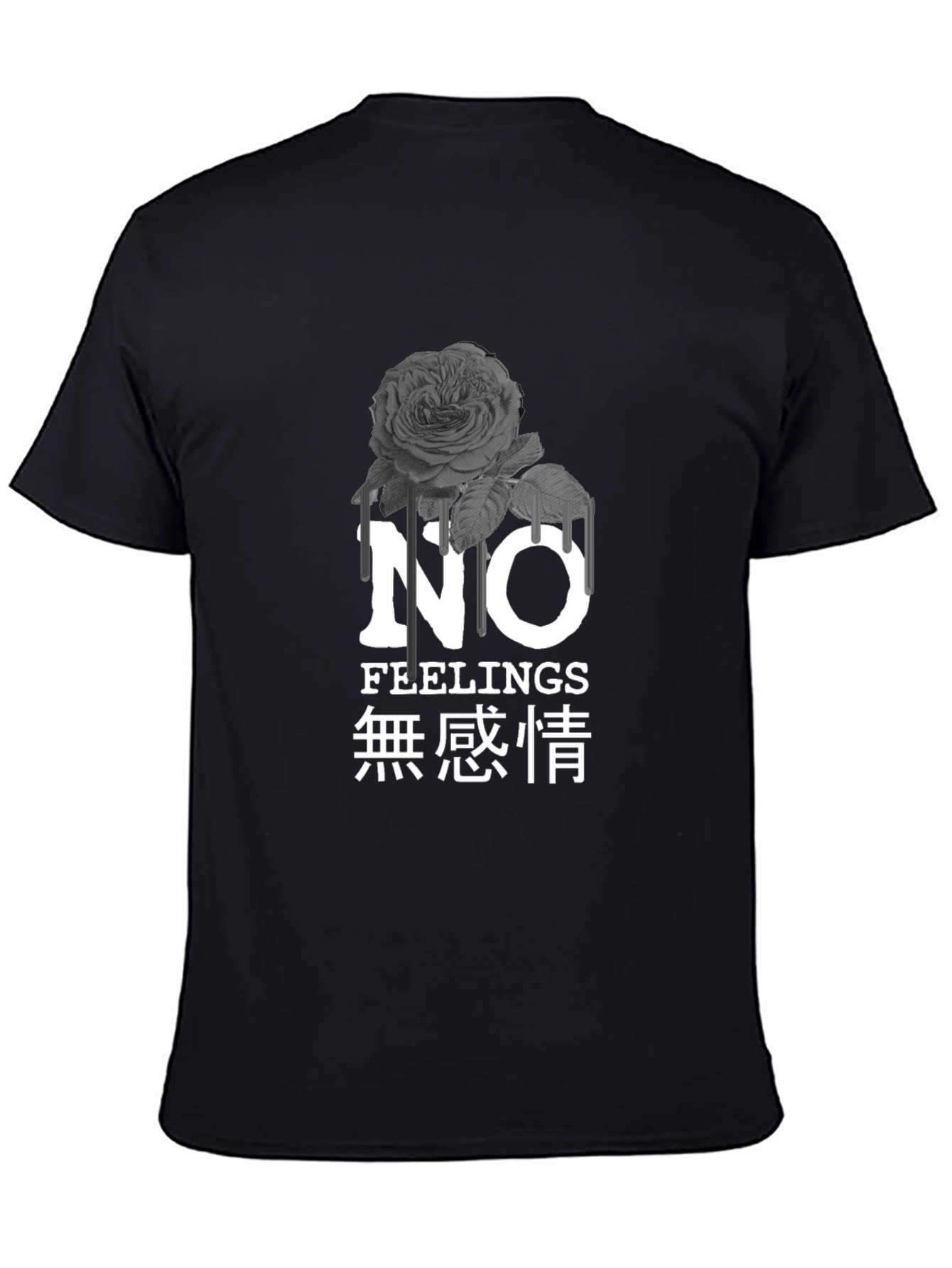 Rose Drip Graphic Tee - No Feelings