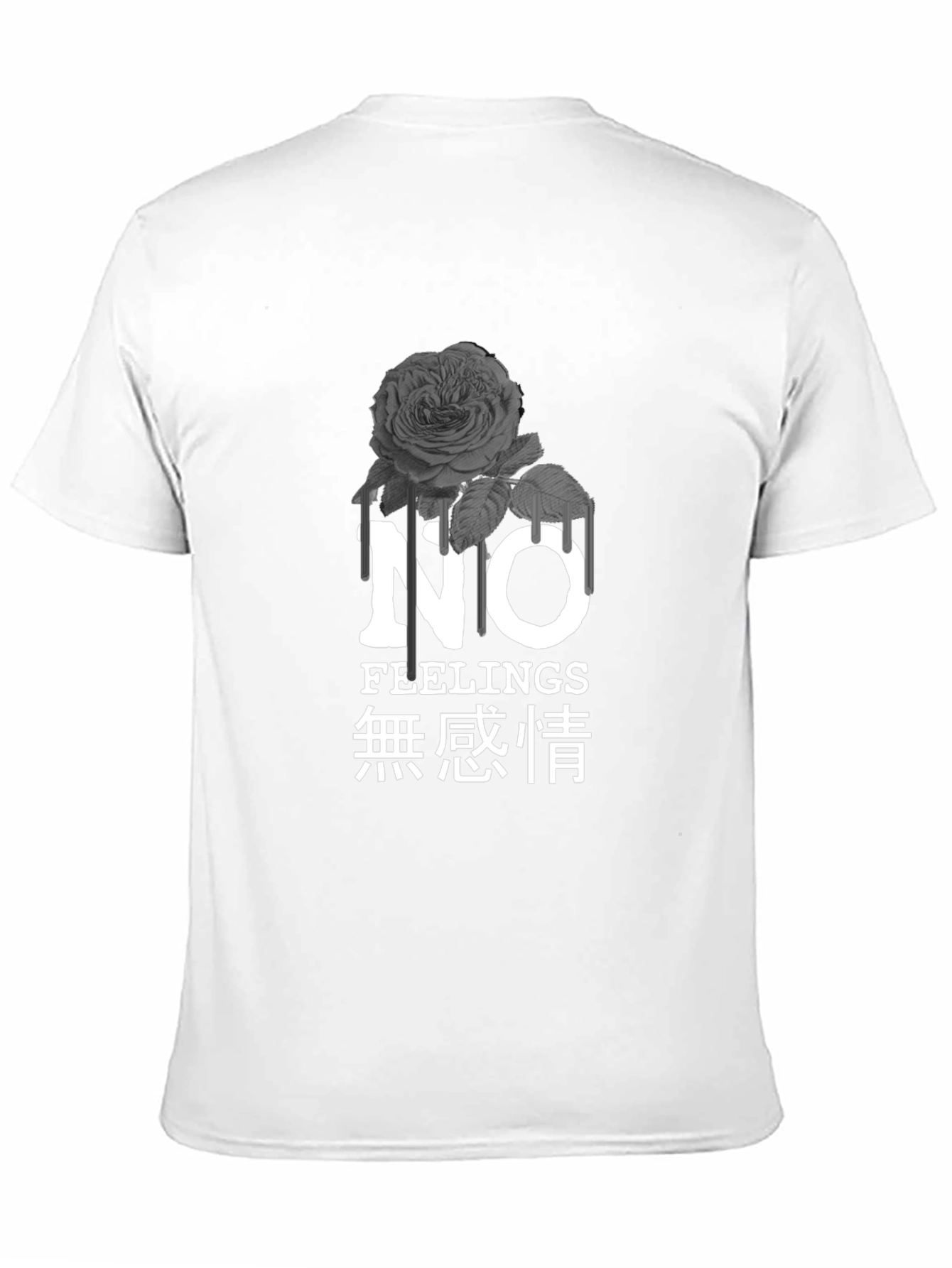 Rose Drip Graphic Tee - No Feelings