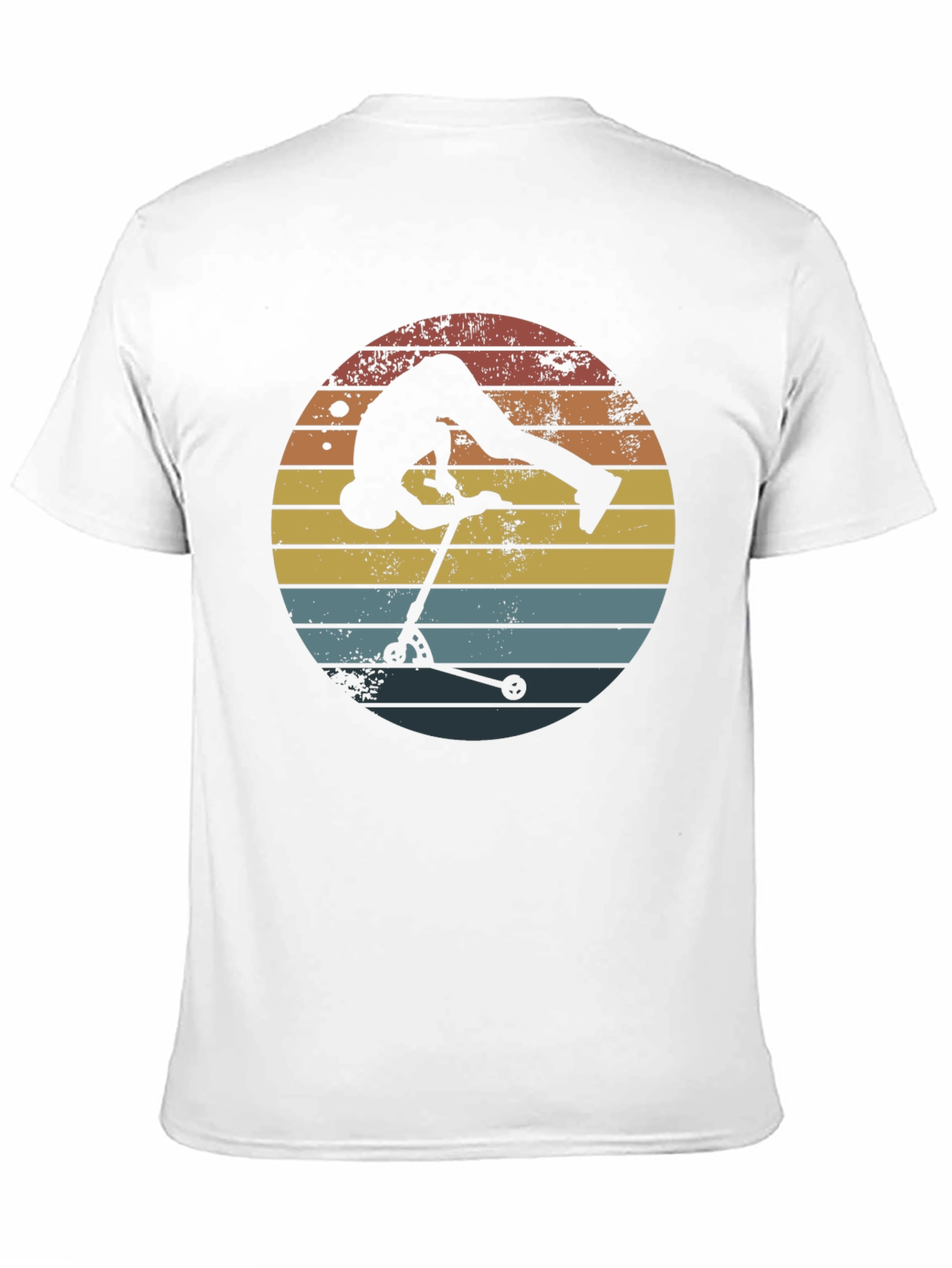 Retro Scooter Stunt T-Shirt - Cool Rider Tee