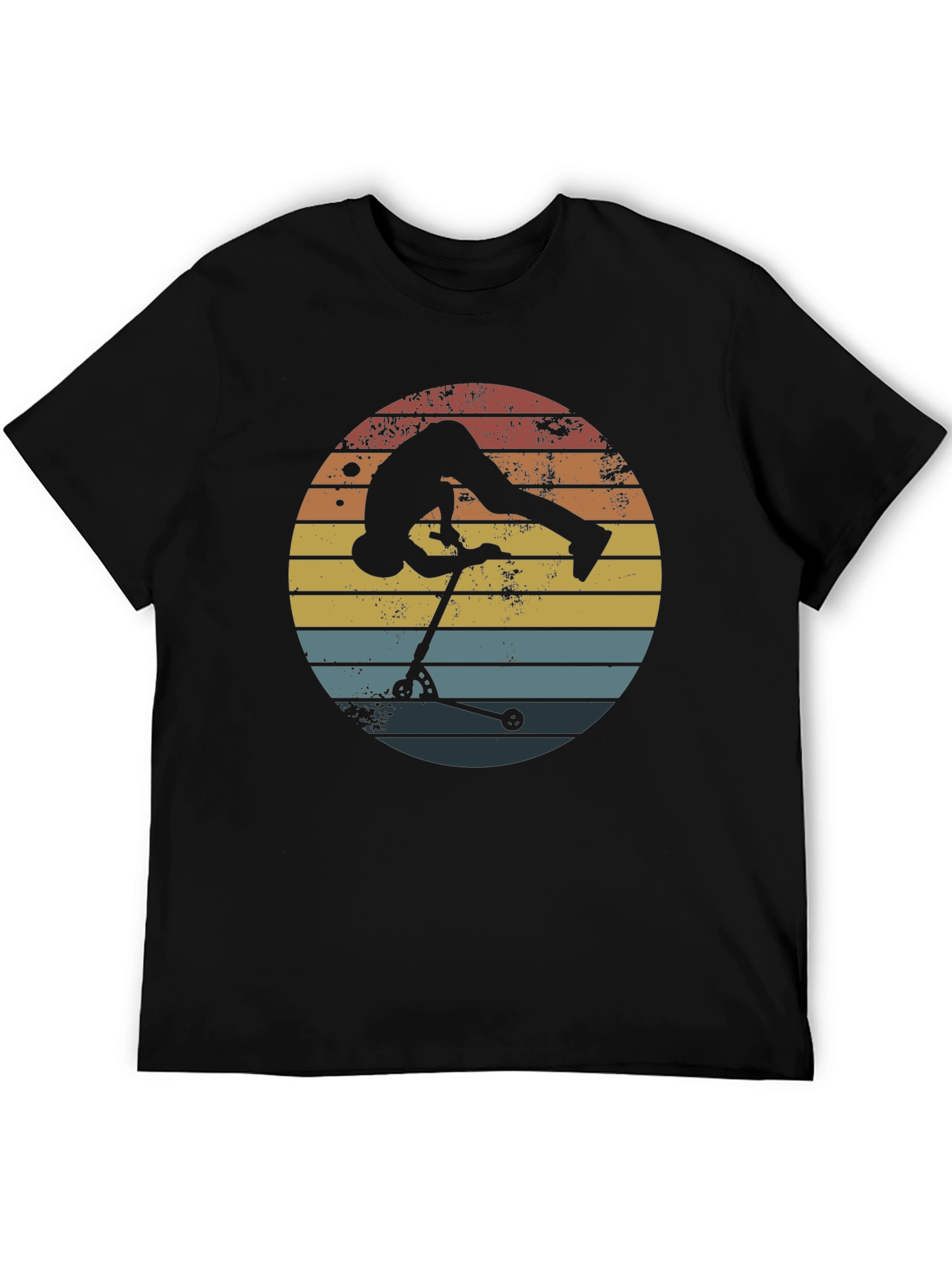 Retro Scooter Stunt T-Shirt - Cool Rider Tee
