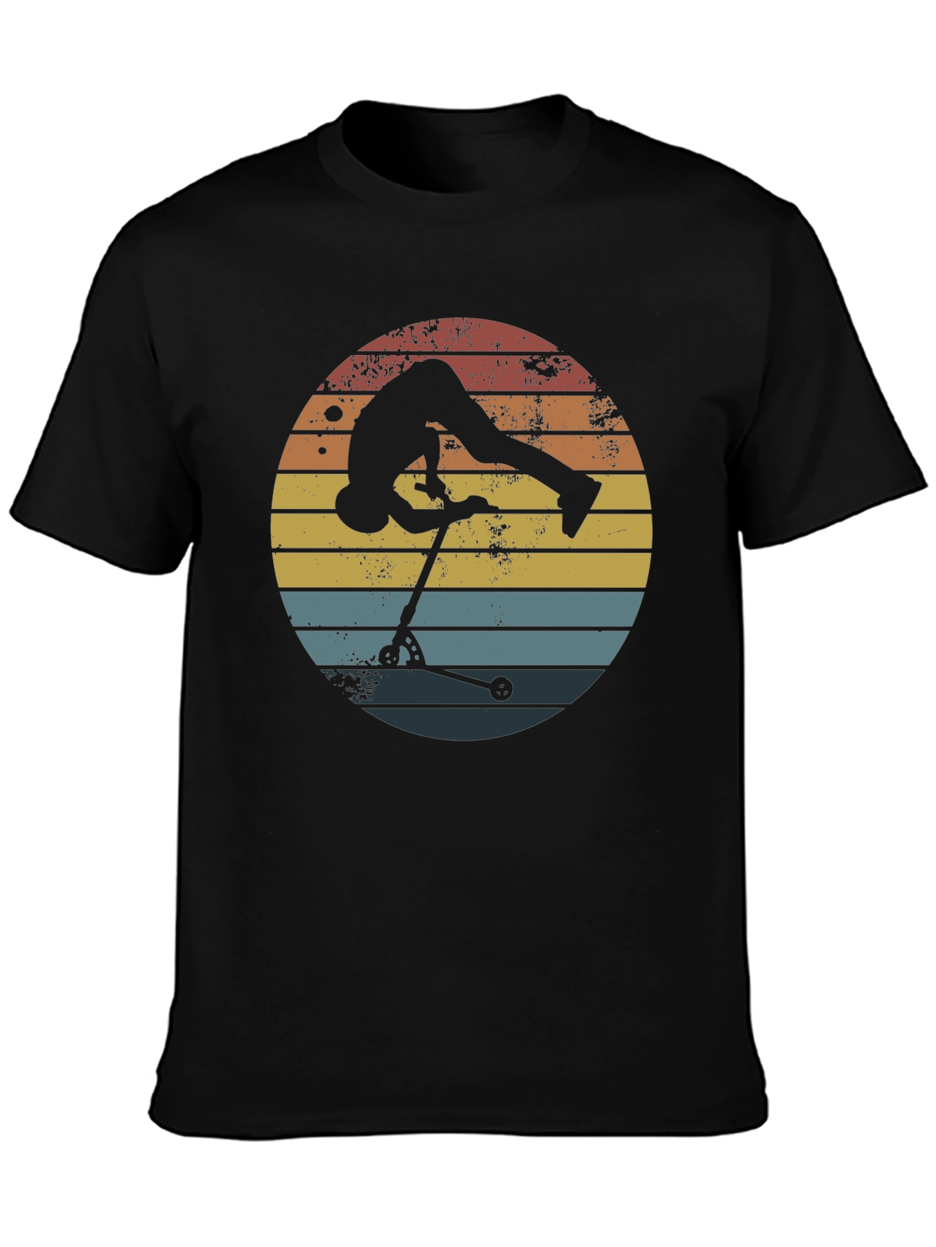 Retro Scooter Stunt T-Shirt - Cool Rider Tee