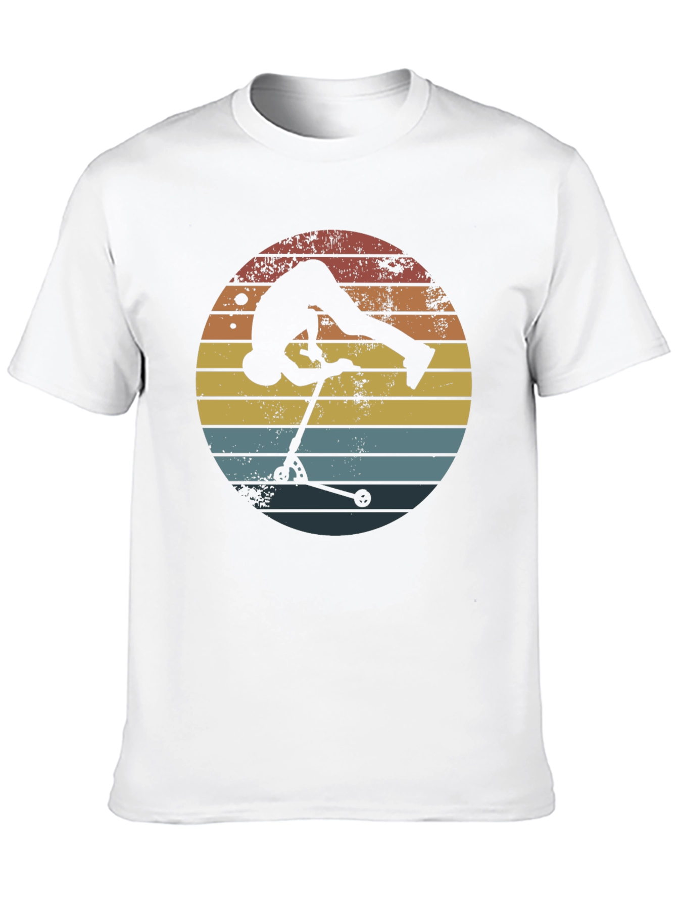 Retro Scooter Stunt T-Shirt - Cool Rider Tee