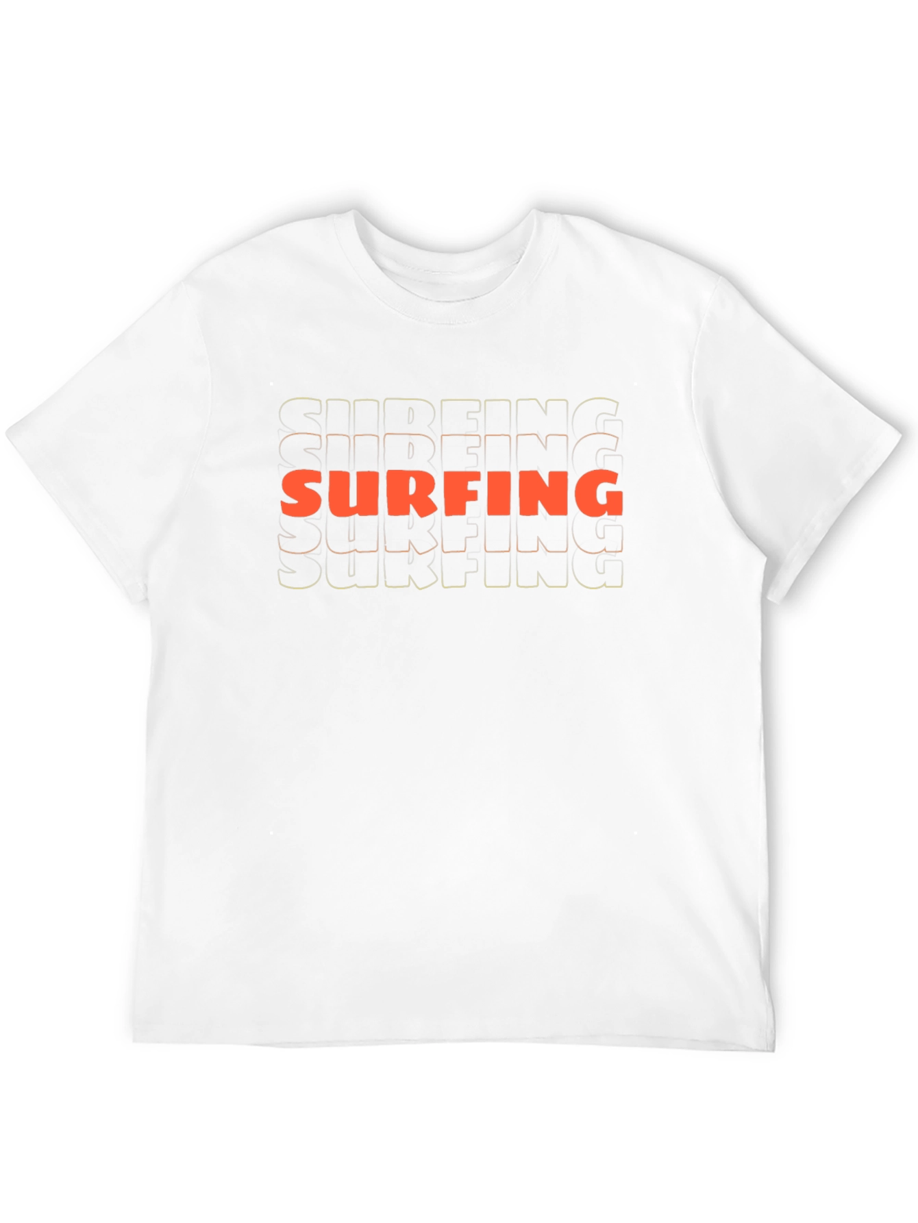 Surfing Graphic Tee - Black Cotton Casual Shirt