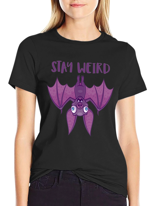 Stay Weird Bat Graphic T-Shirt