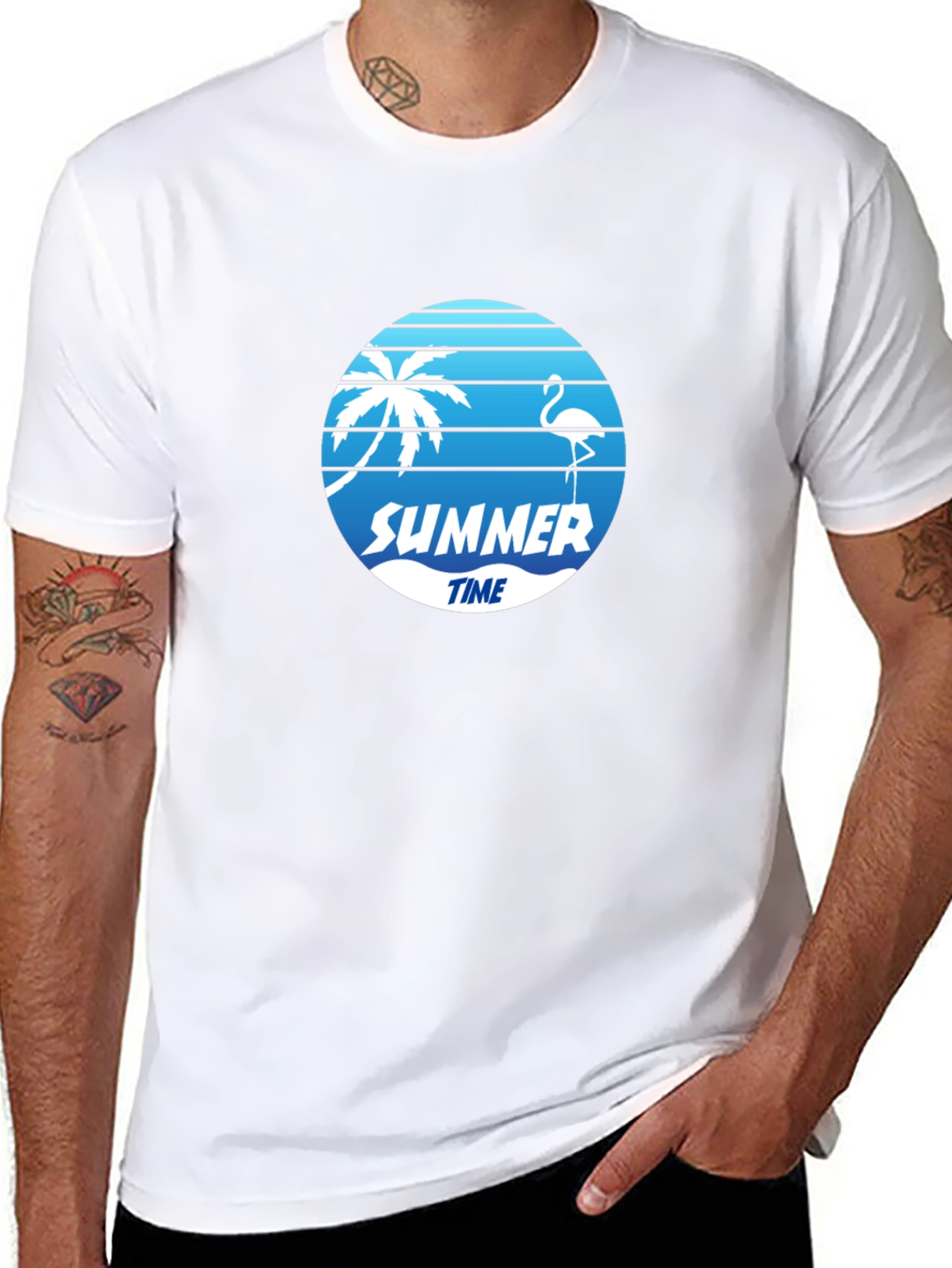 Summer Time Graphic T-Shirt - Stylish Mens Tee