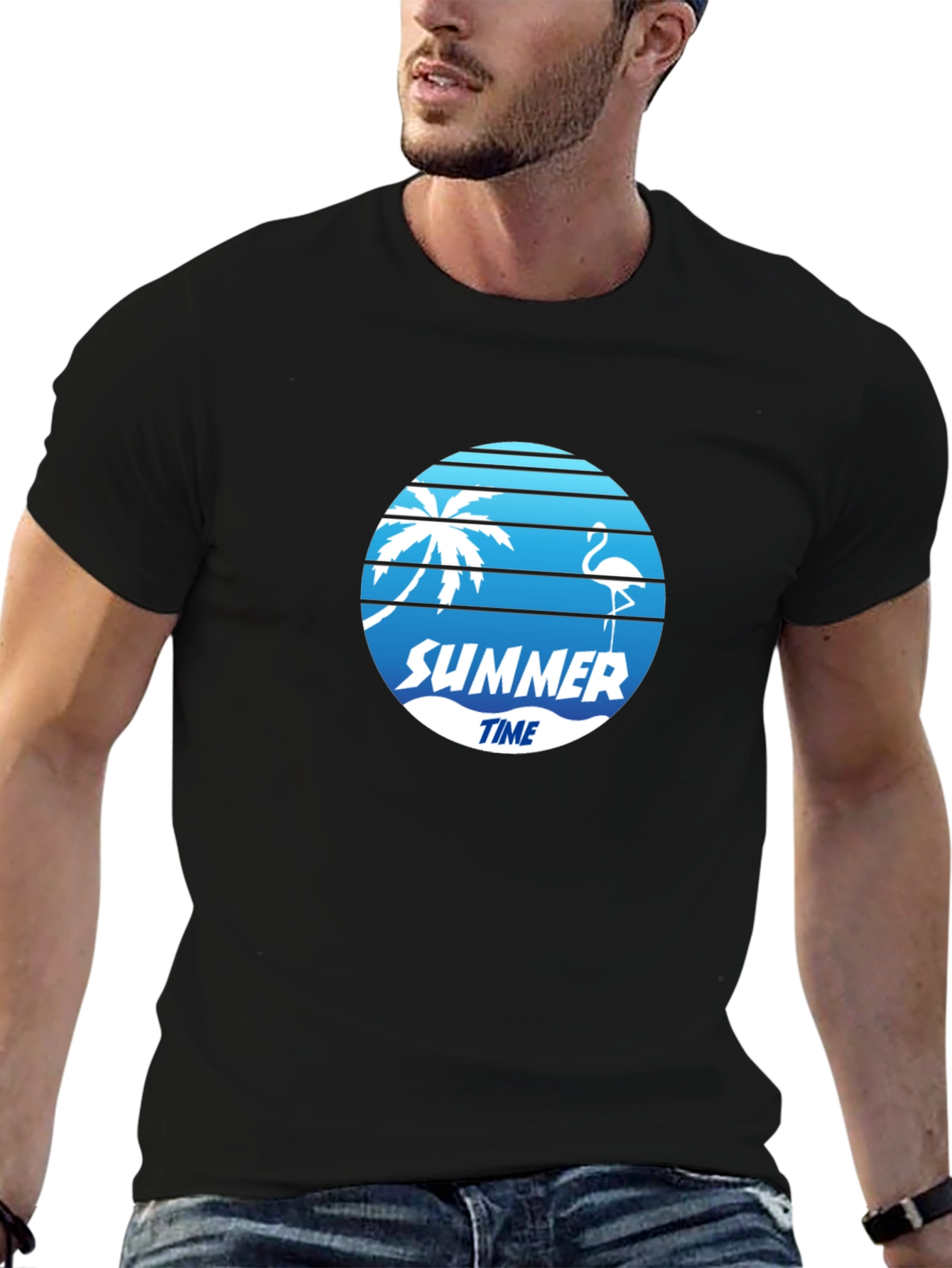 Summer Time Graphic T-Shirt - Stylish Mens Tee