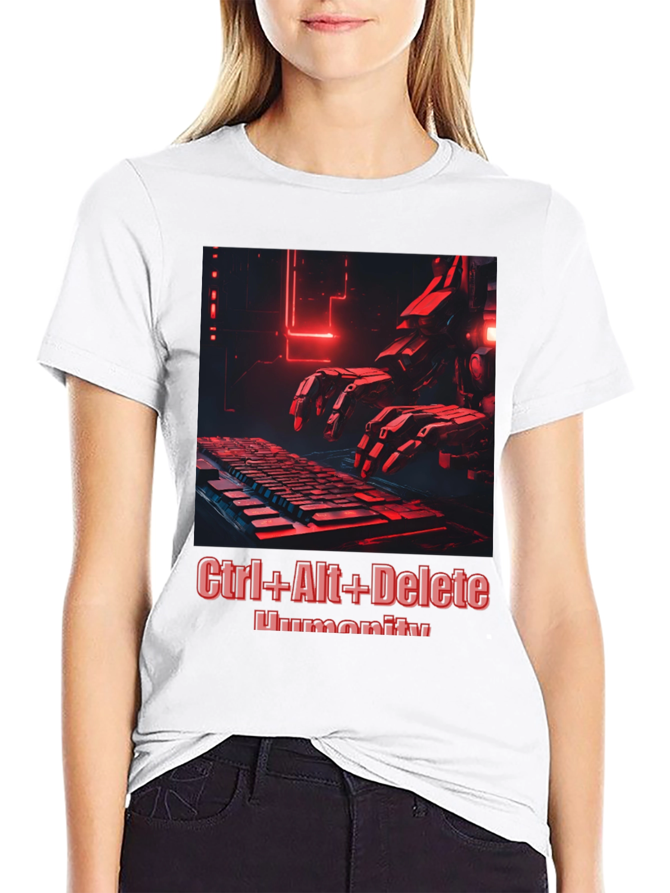 Ctrl+Alt+Delete Humanity T-Shirt - Cyberpunk Style