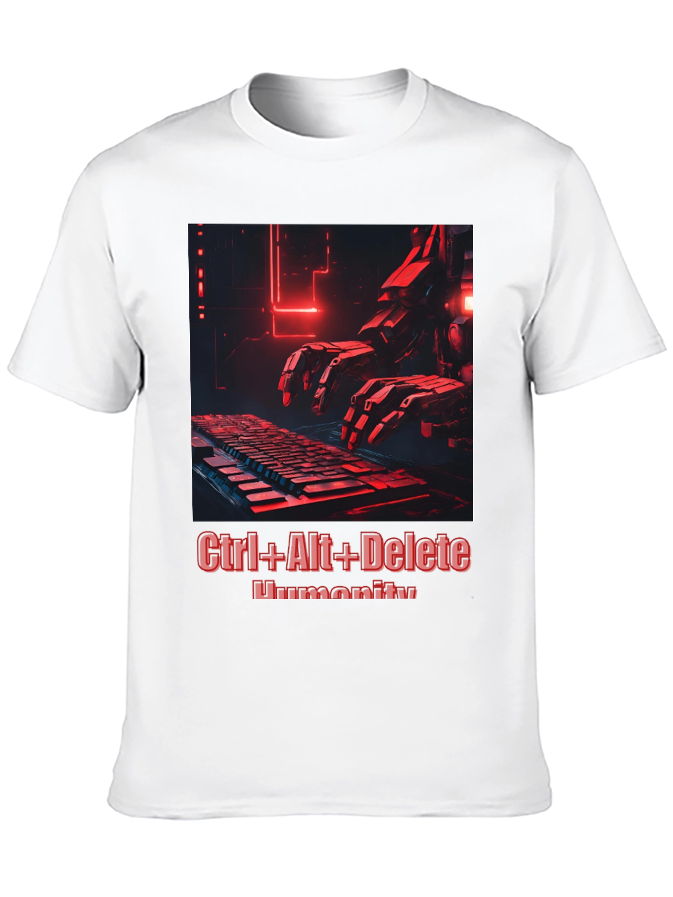 Ctrl+Alt+Delete Humanity T-Shirt - Cyberpunk Style