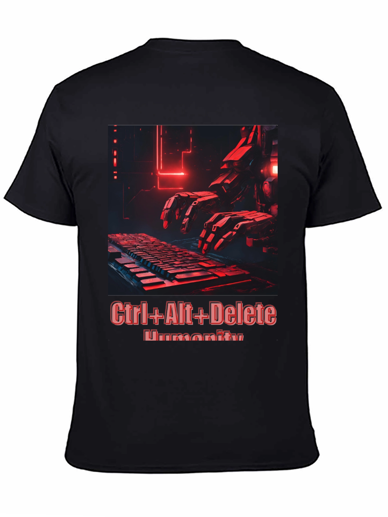 Ctrl+Alt+Delete Humanity T-Shirt - Cyberpunk Style