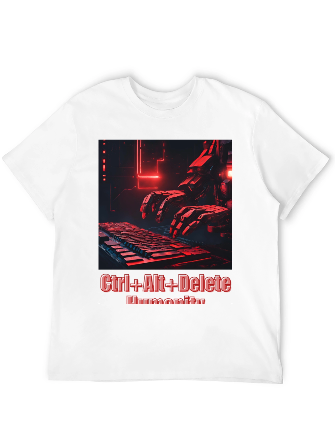 Ctrl+Alt+Delete Humanity T-Shirt - Cyberpunk Style